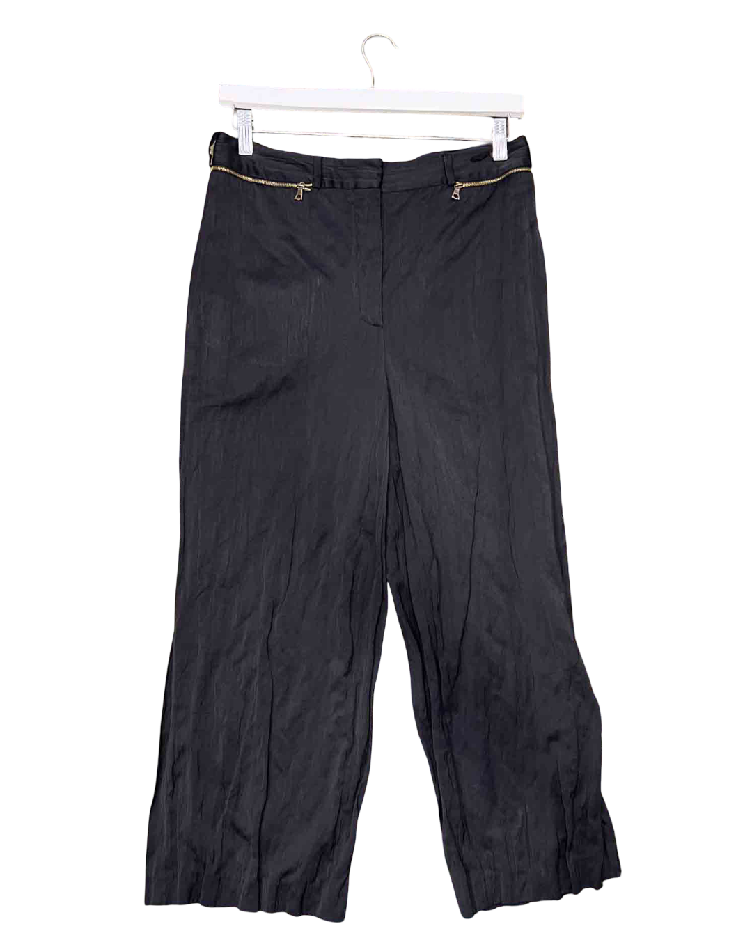 Size L | Nina Ricci Black Zip Detail Pants