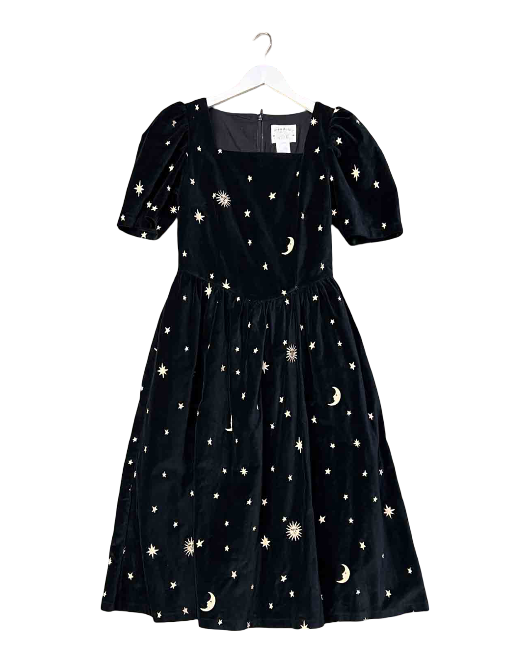 Size 8 | Meadows Black Luna Print Dress