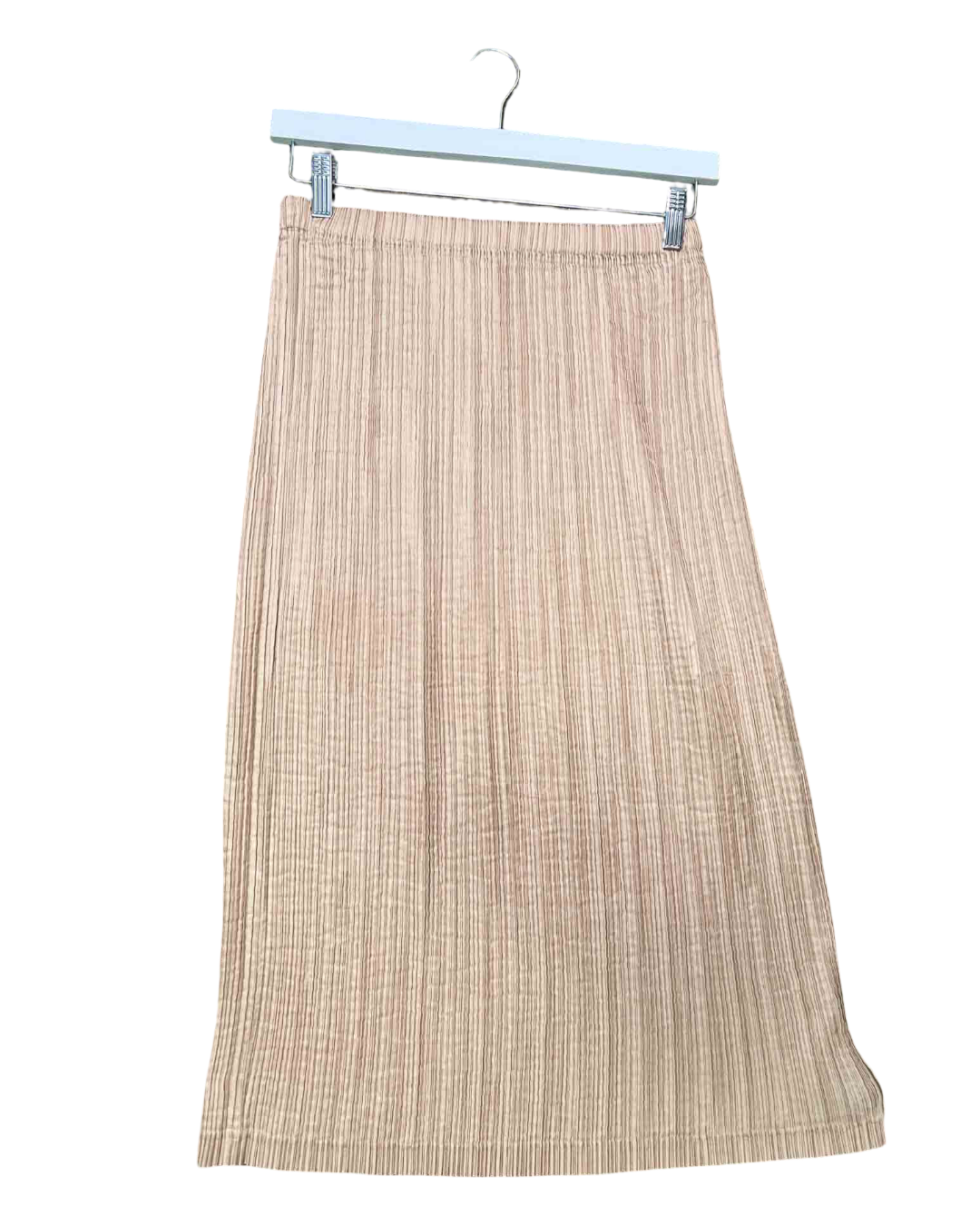 Size XS/S | Issey Miyake White Label Beige Pleated Midi Skirt