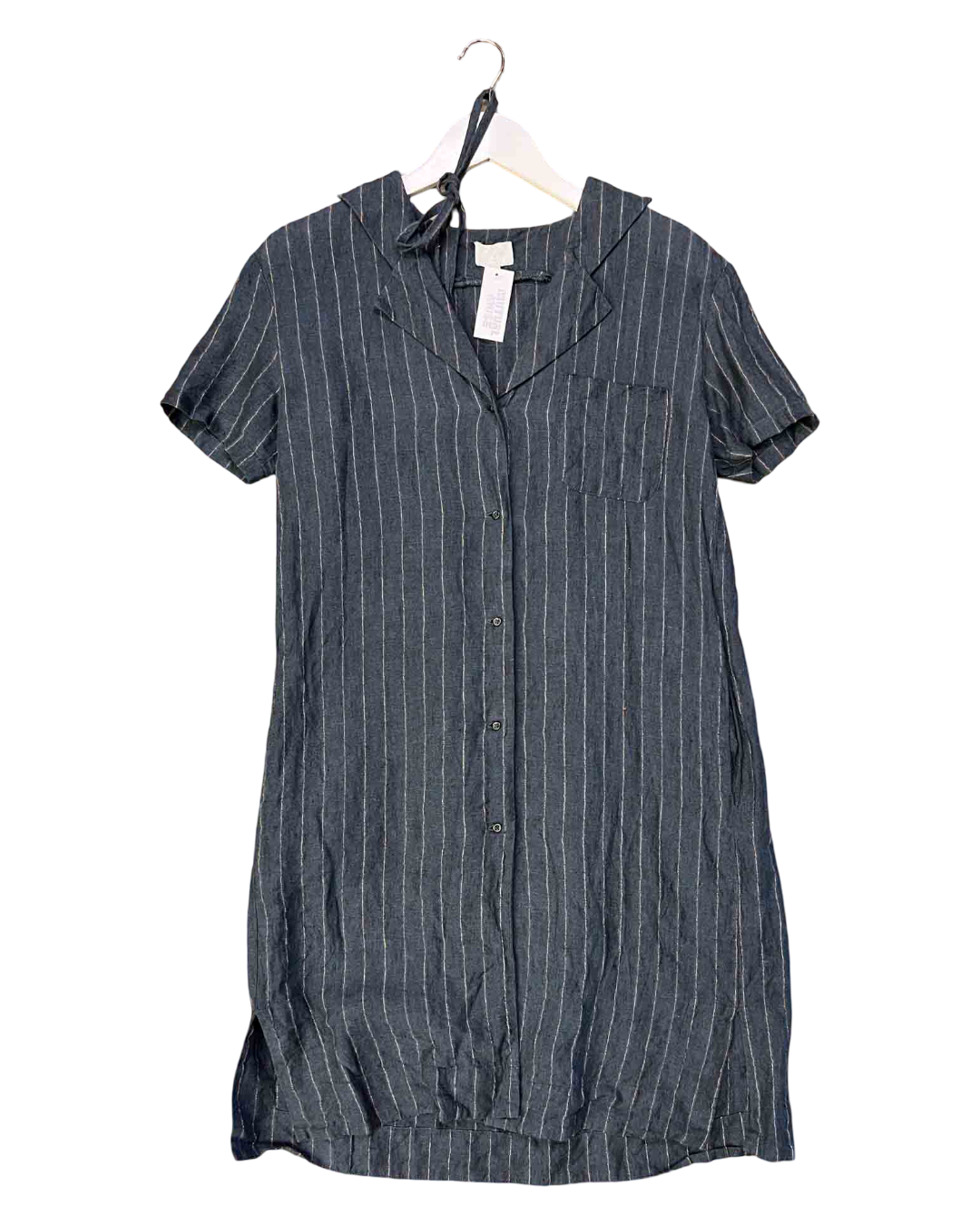 Size S | Rye Blue Stripe Linen Shirt Dress