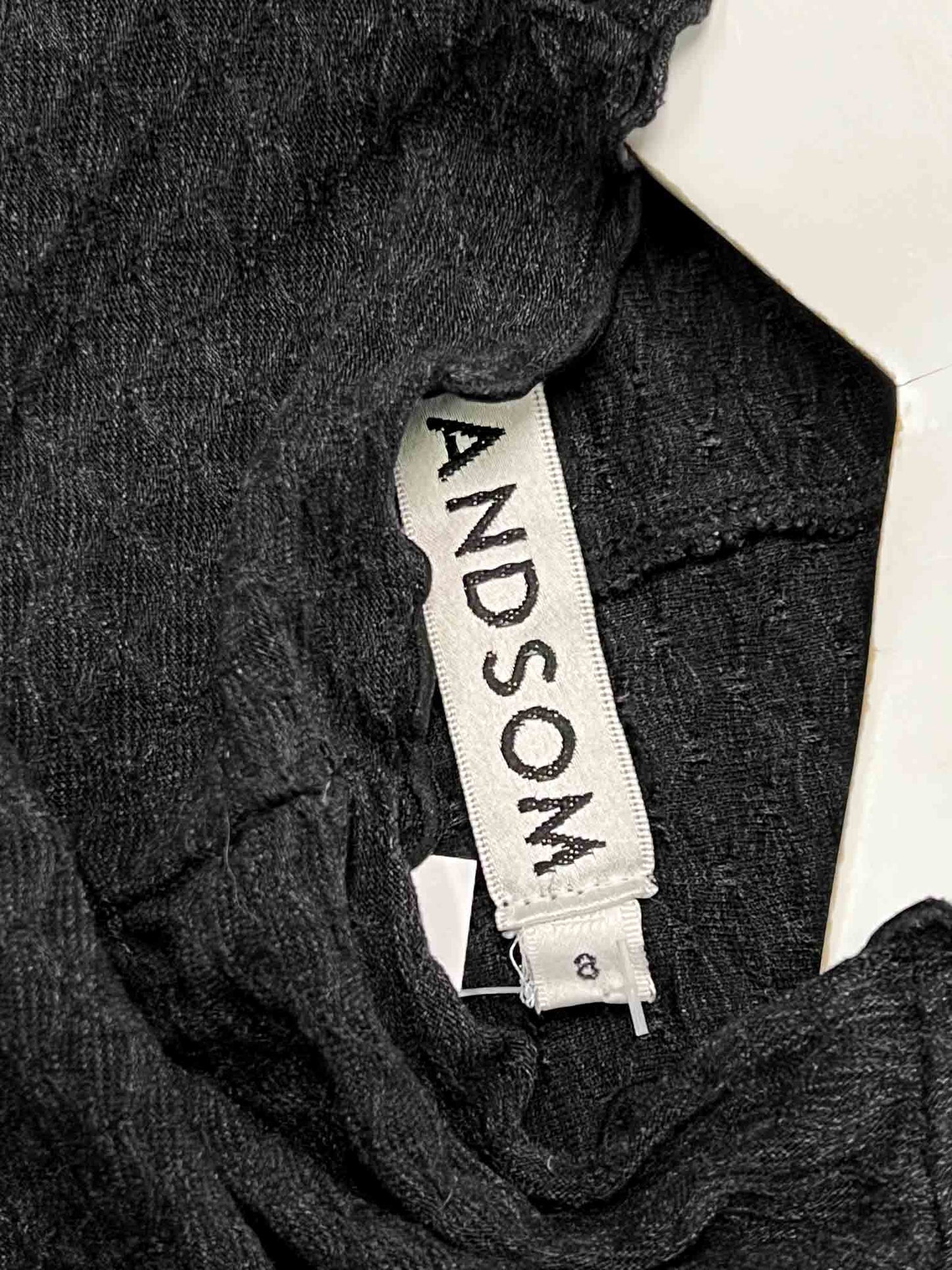 Size S | Handsom Black Textured Long-Sleeve Top