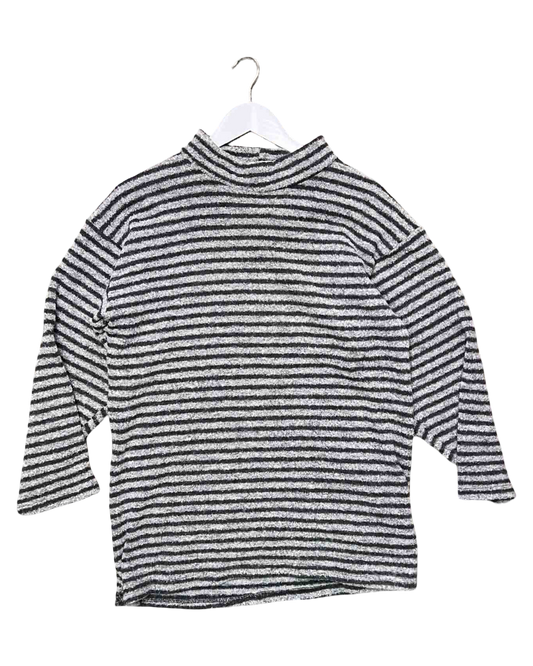 Size S | Kuwaii Oversized Striped Wool Blend Jumper
