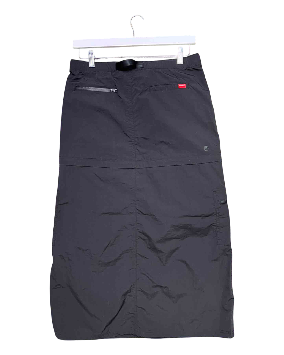 Size M | WORSHIP Black Nylon Cargo Skirt