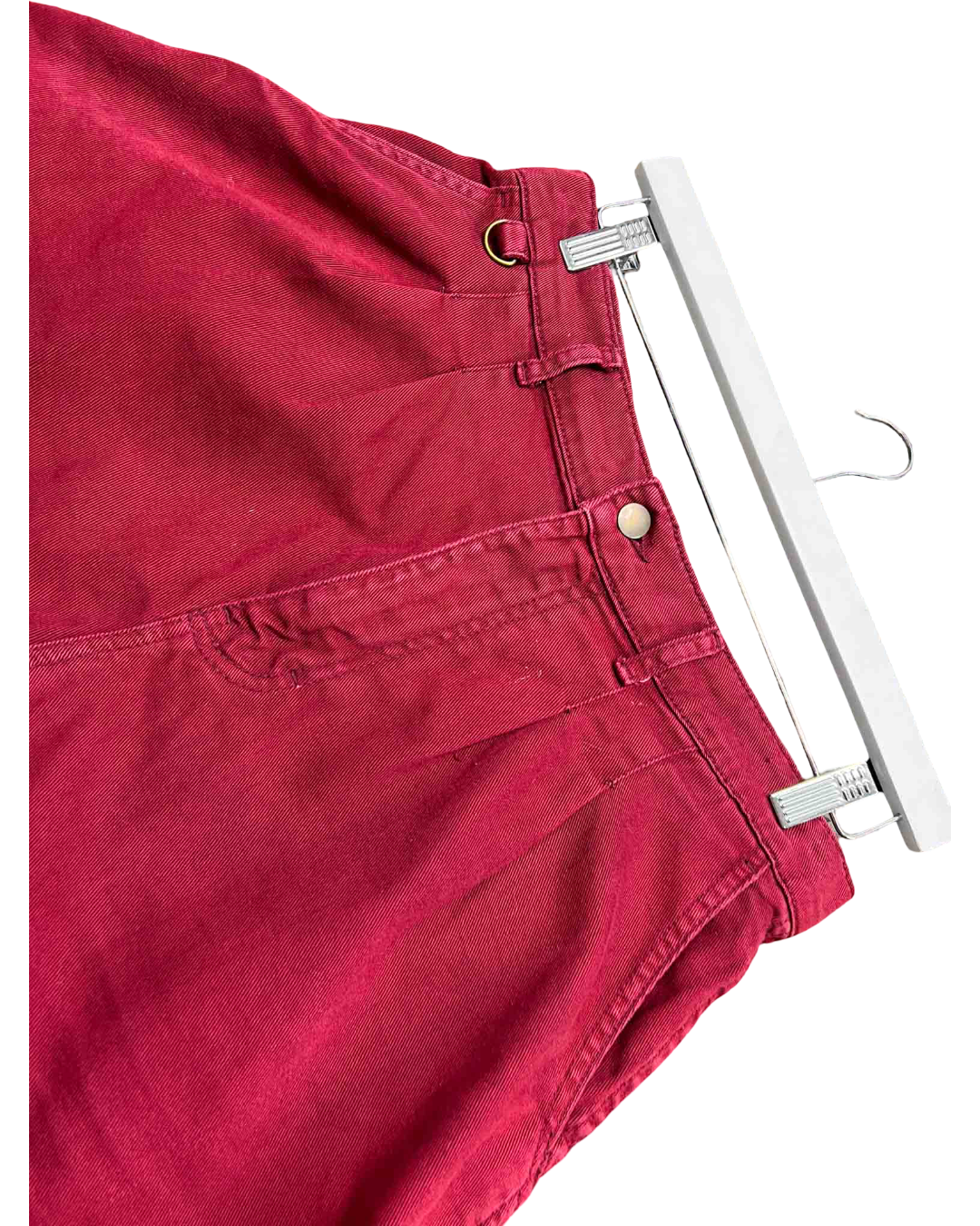 Size 12 (L) | Suk Red Cotton Utility Shorts
