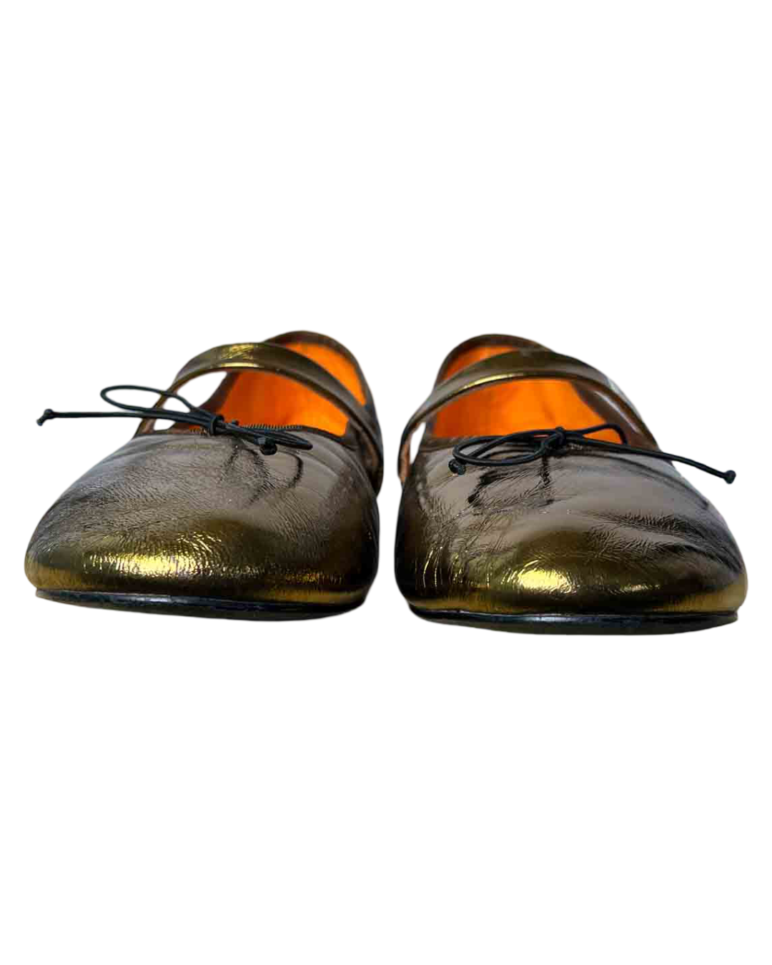 Size 41 | Radical Yes Bronze Patent Strap Ballet Flats
