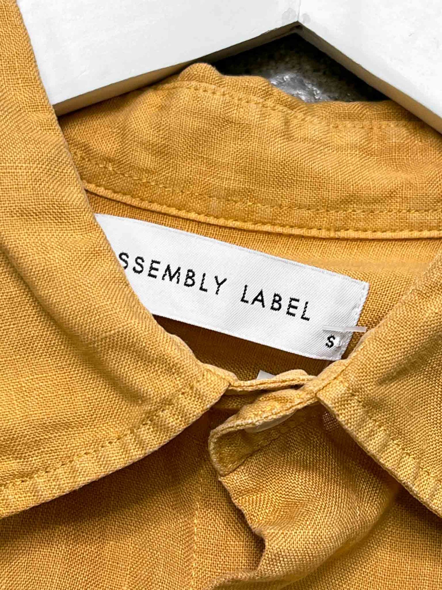 Size S | Assembly Label Orange Linen Shirt