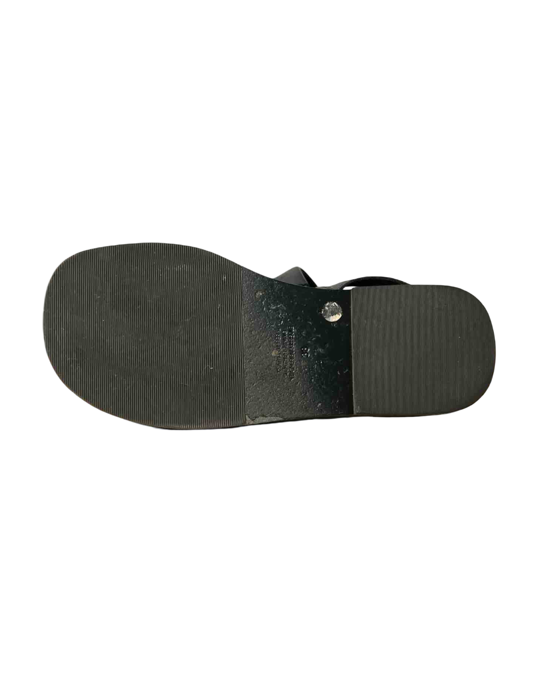 Size 38 | Alpha60 Black Leather Woven Sandal