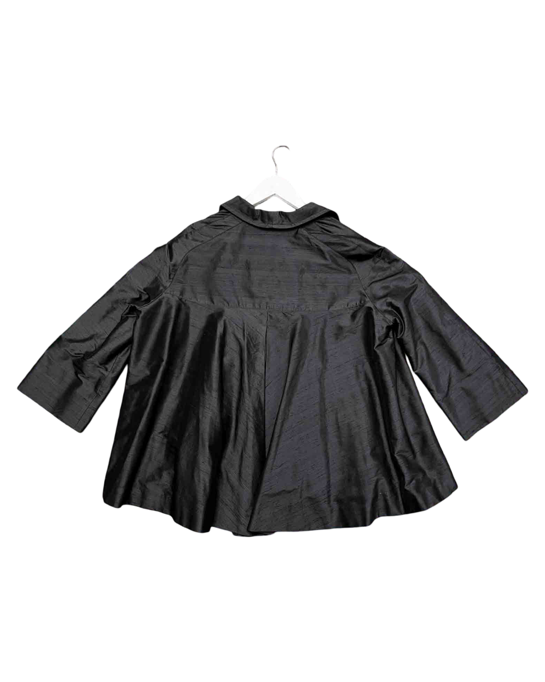 Size M | Mugler Vintage Black Silk Zip-Up Jacket