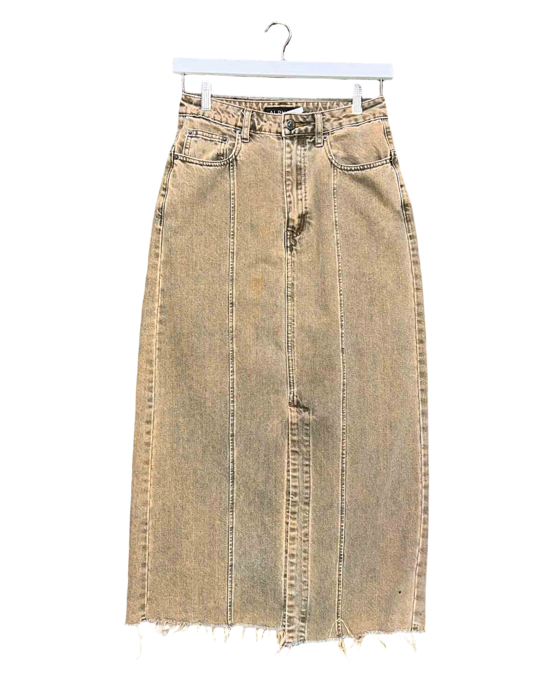 Size XS | Alpha60 A-Line Denim Bronze Skirt