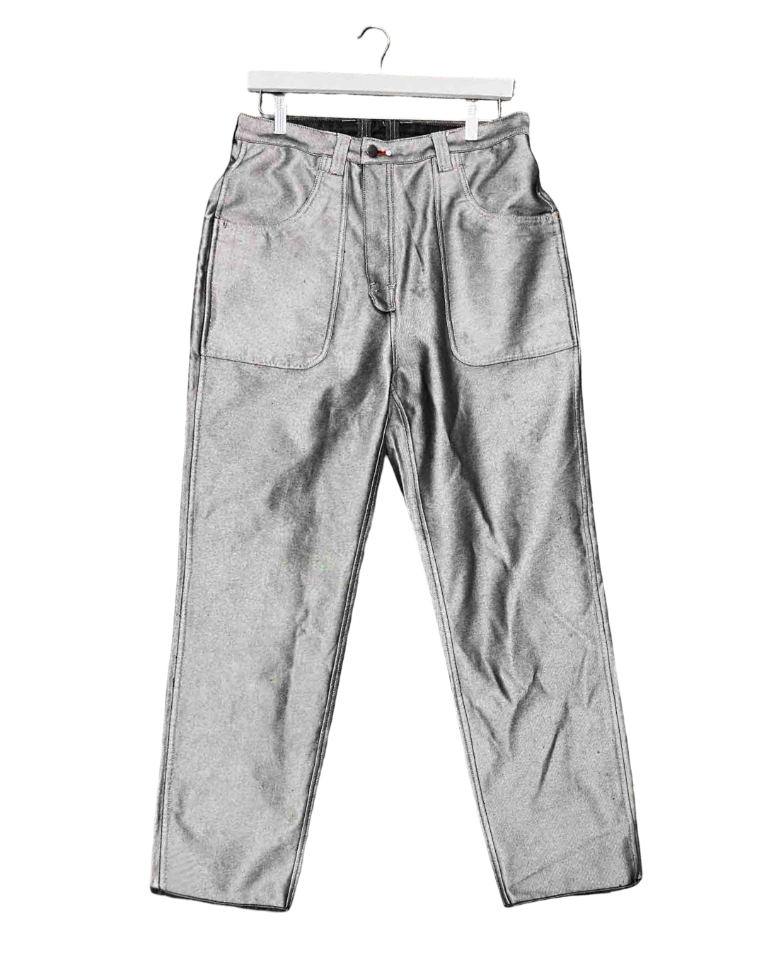 Size 34 | Handmade Dark Grey/ Silver Reversible Jeans