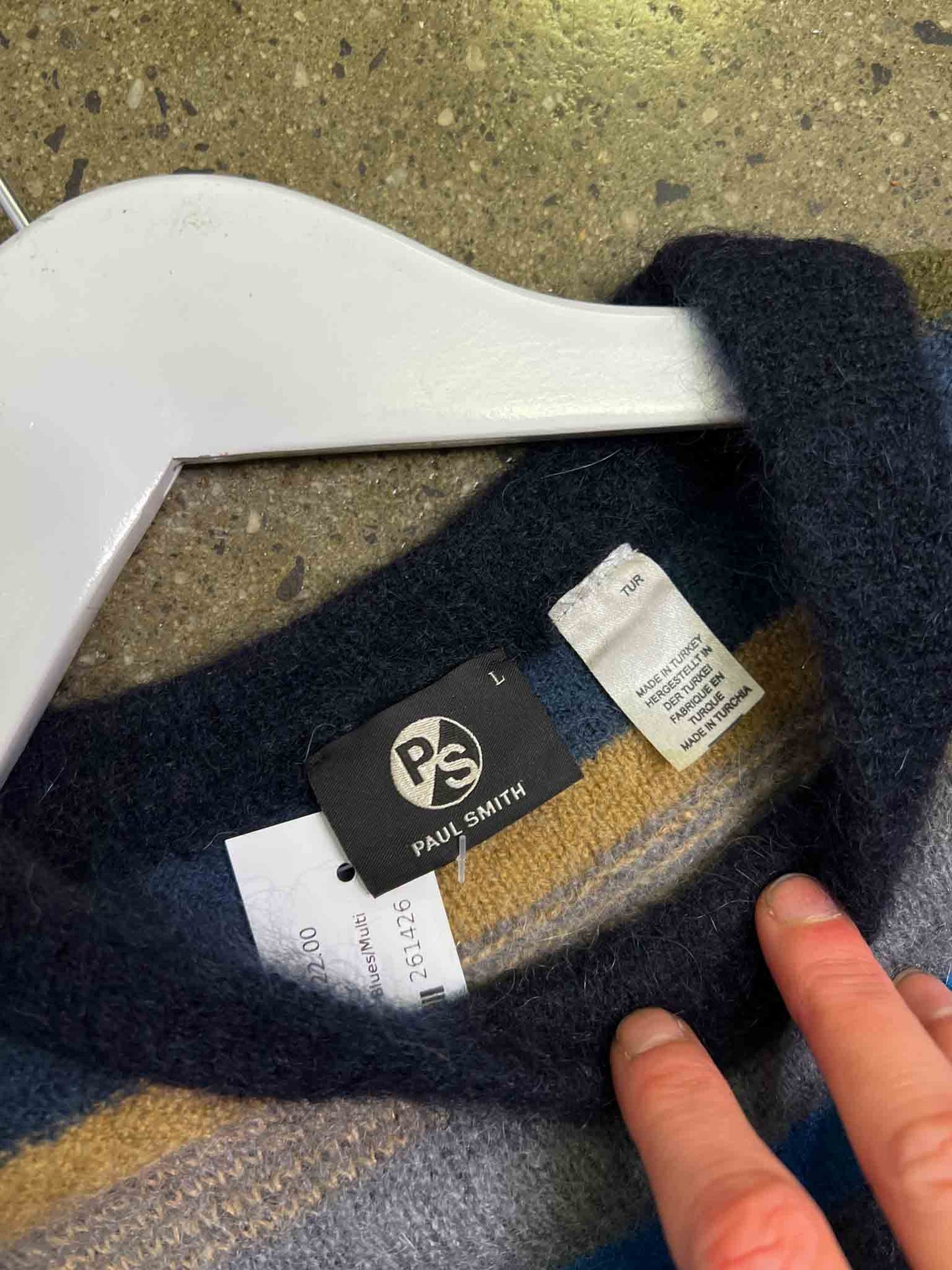 Size L | PS by Paul Smith Mohair Blend Stripe Jumper