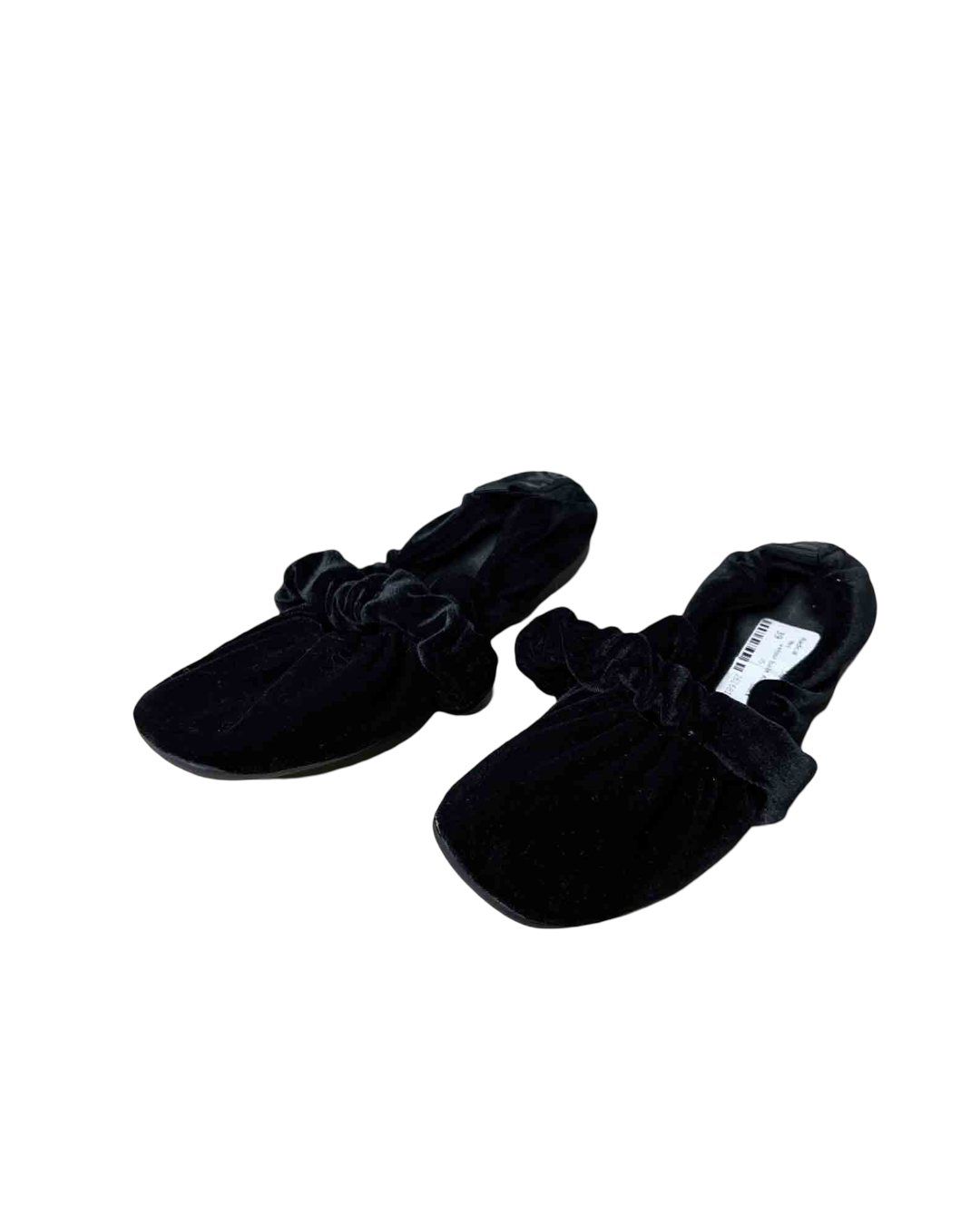 Size 39 | Radical Yes Black Velour Rumi Scrunchie Ballet Flat