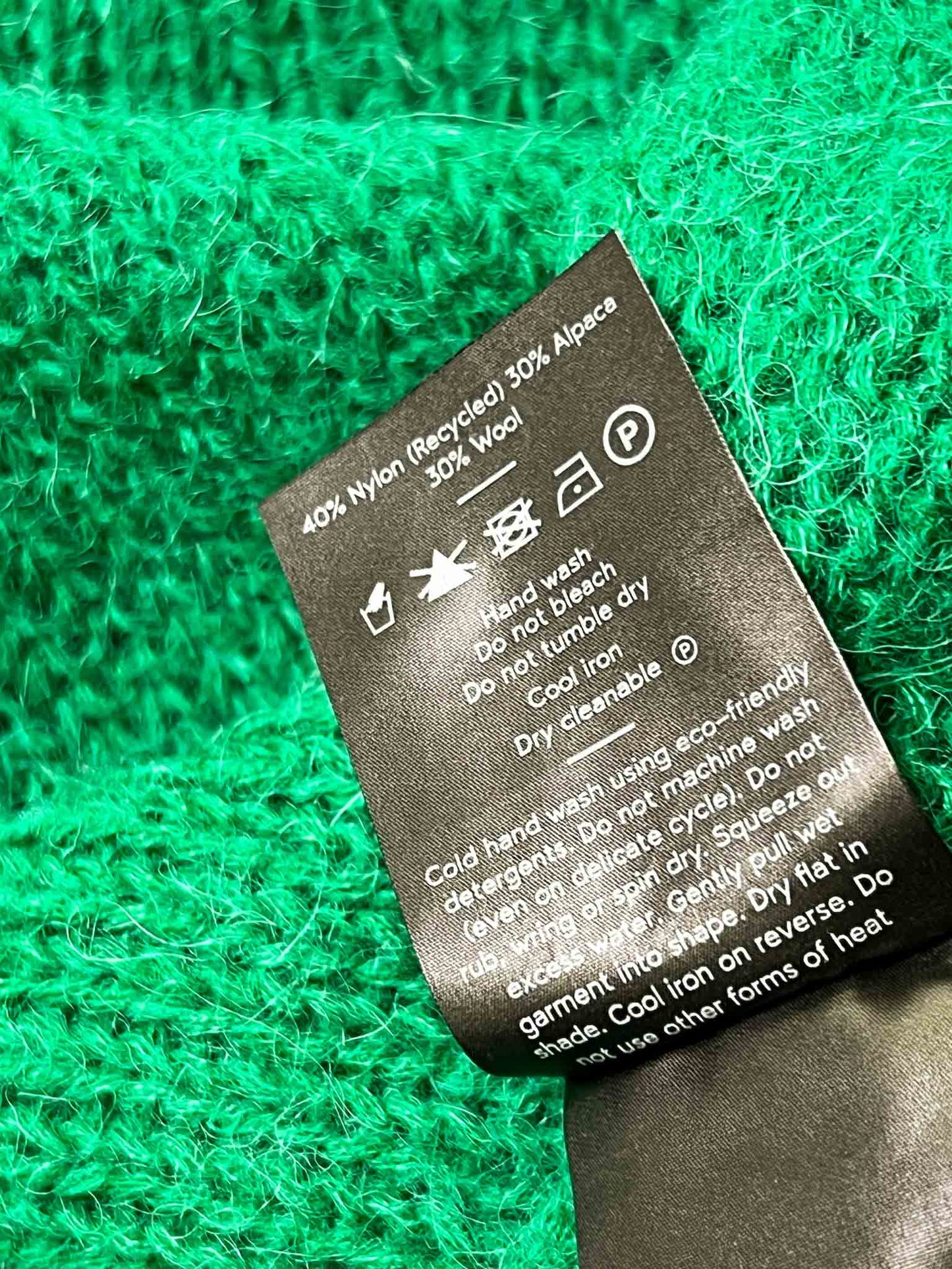Size M/L | Elk Green Alpaca Blend Knitted Jumper