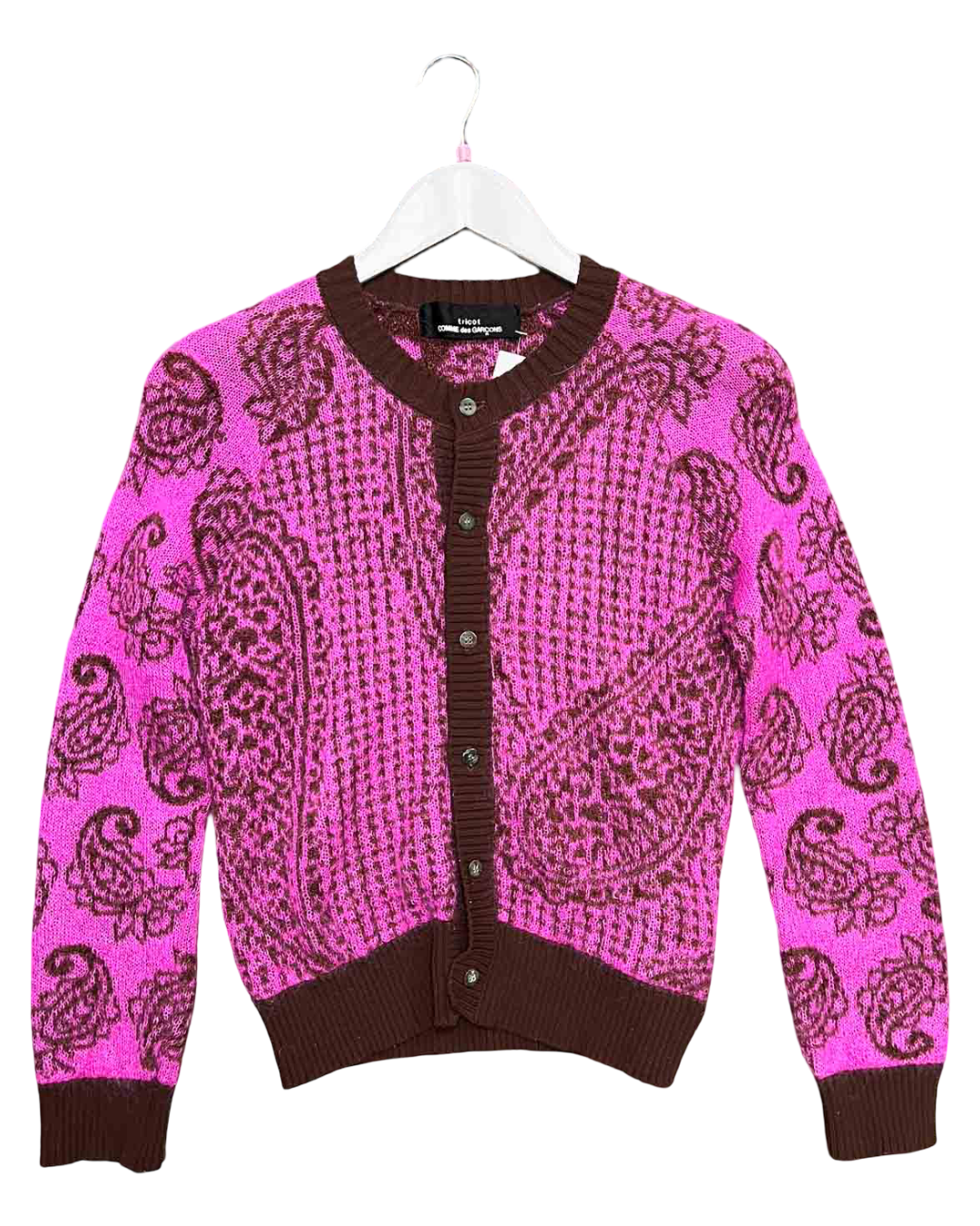 Size S | Tricot Comme des Garçons Paisley Jacquard Cardigan