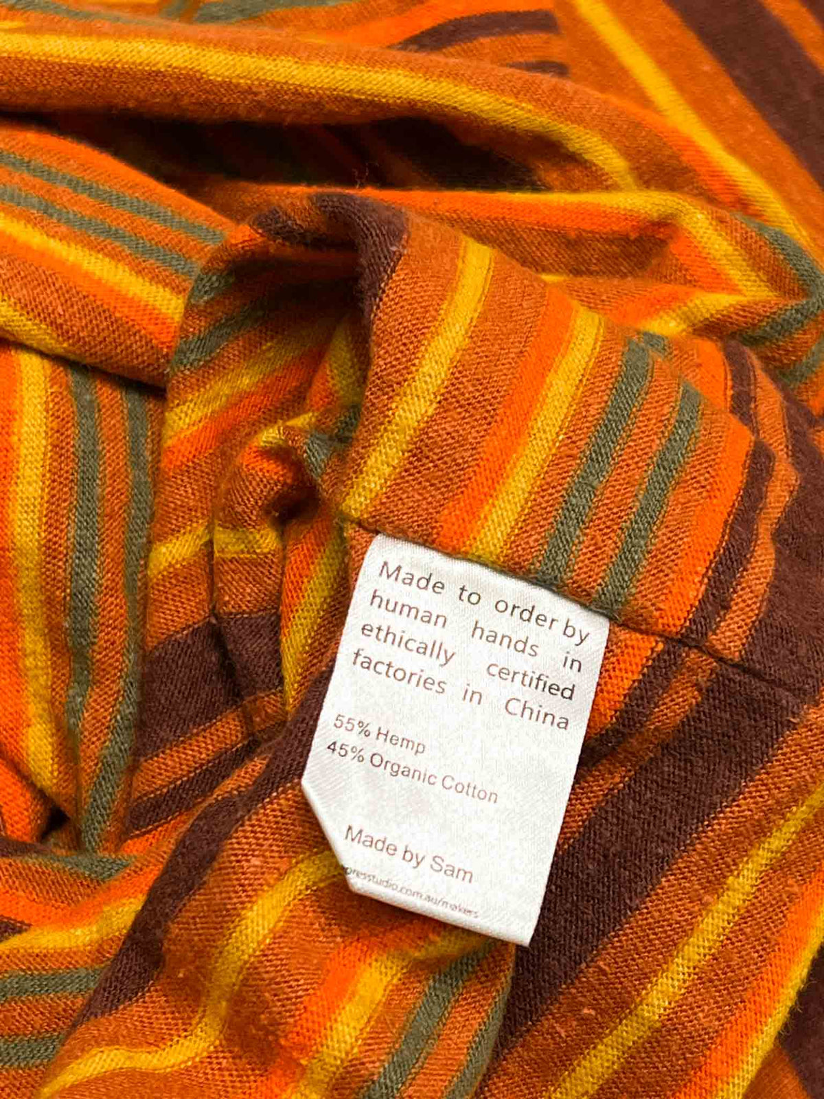 Size 8 | Apres Studio Striped Hemp/Cotton Top