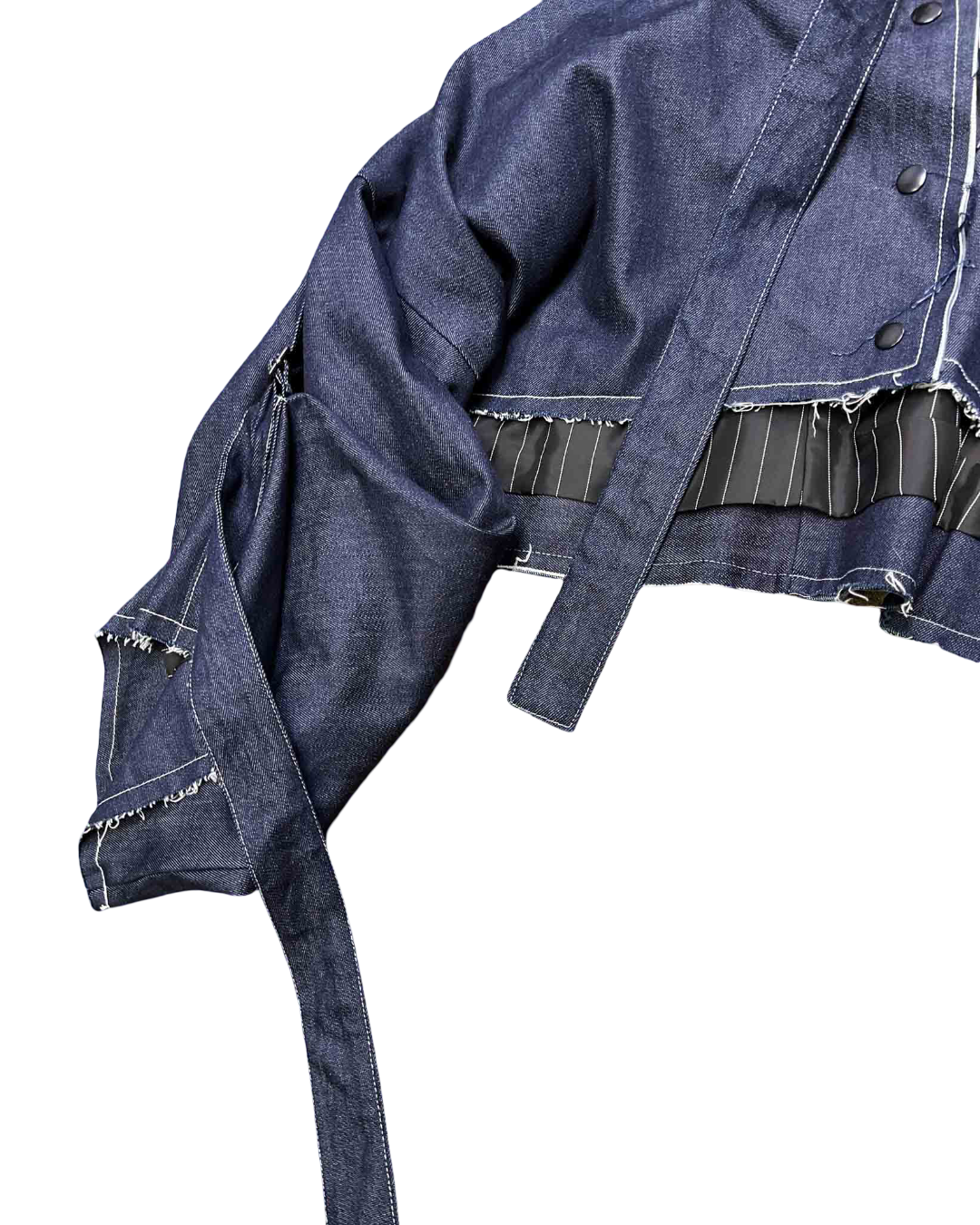 Size OS | FOOL Indigo Denim Swing Stud Jacket
