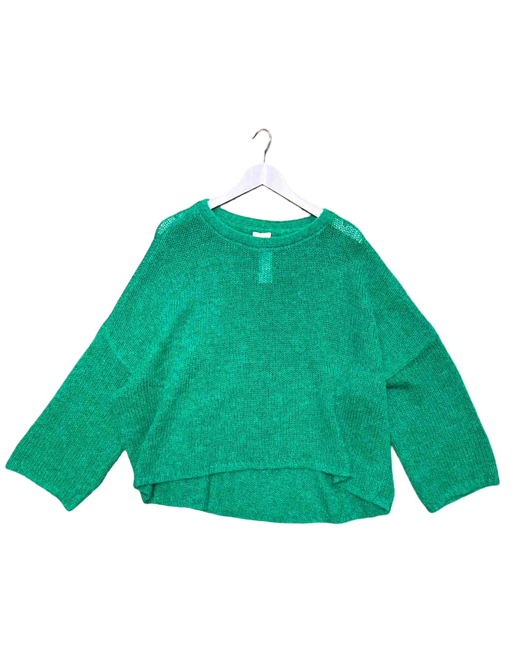Size M/L | Elk Green Alpaca Blend Knitted Jumper