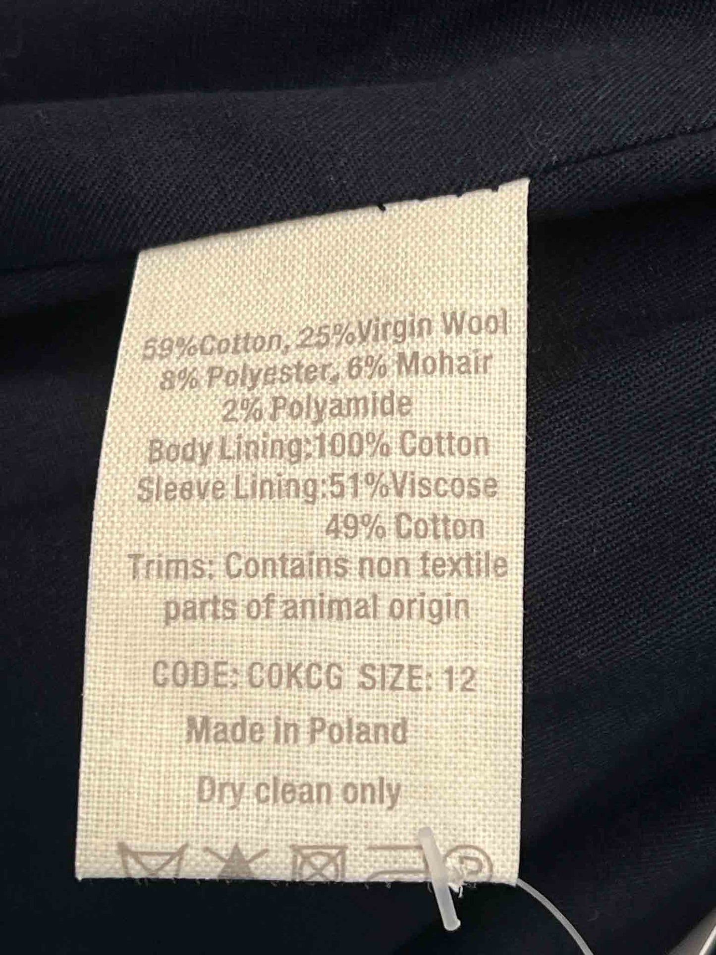 Size 12 | Toast Navy Wool Duster Coat