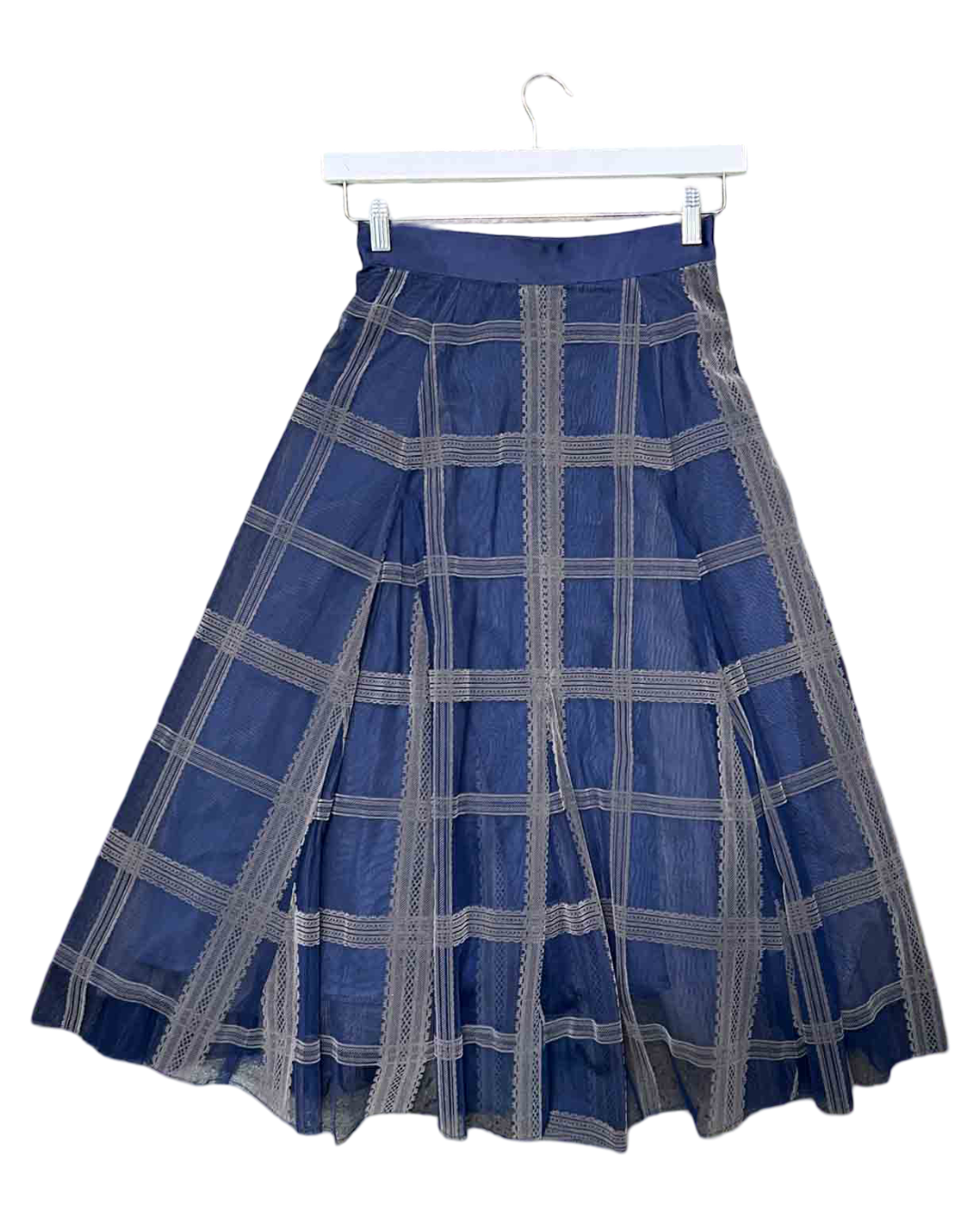 Size XS | Snidel Navy Tulle Embroidery Skirt