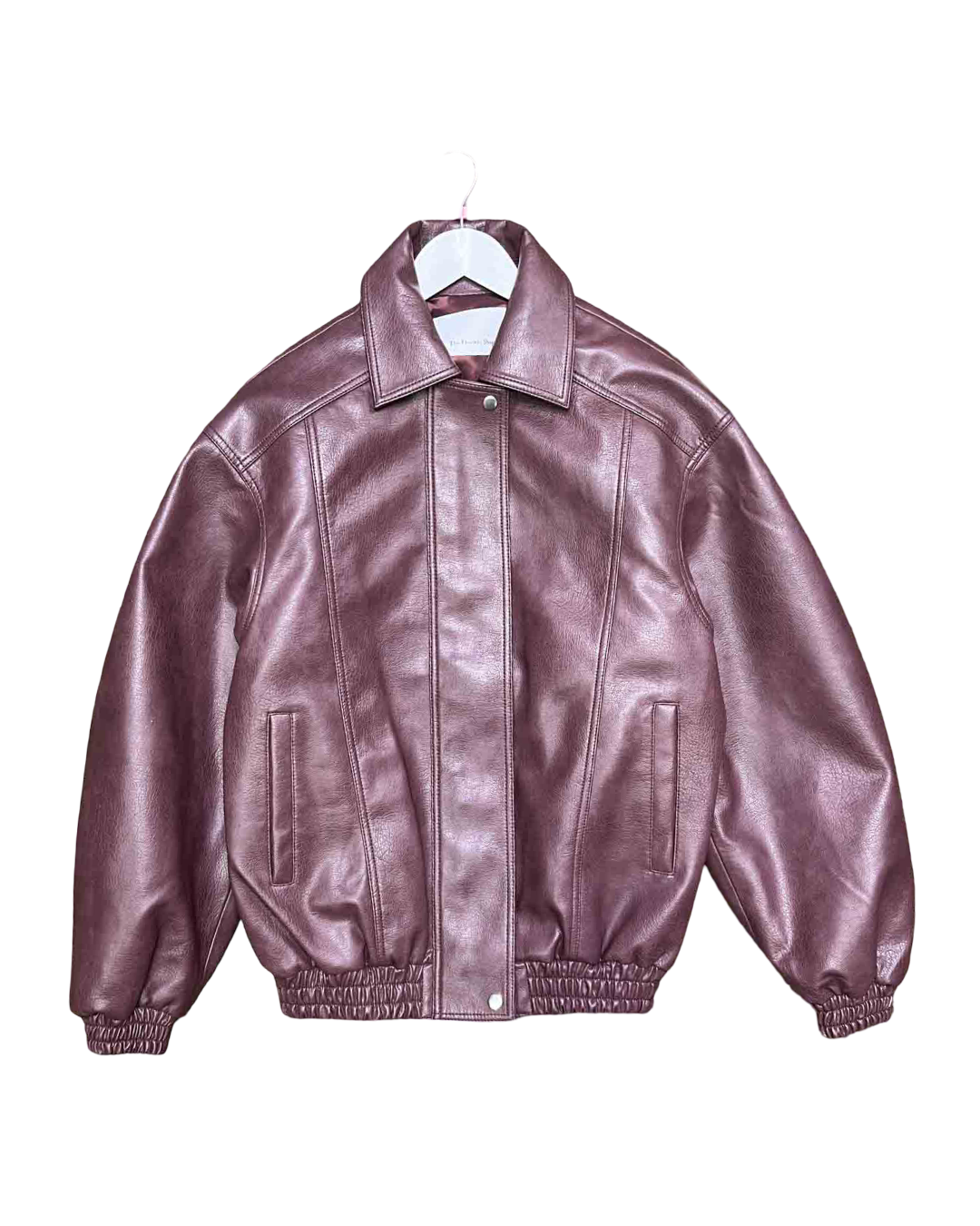 Size XS | The Frankie Shop Burgundy Prescott Faux Leather Jacket