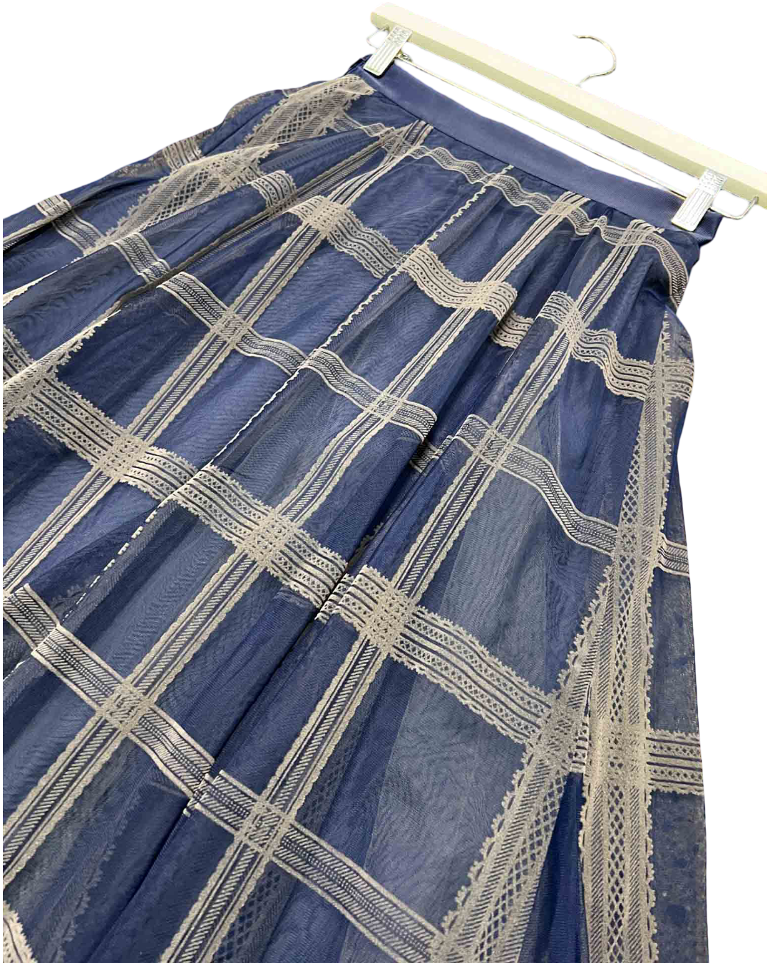 Size XS | Snidel Navy Tulle Embroidery Skirt