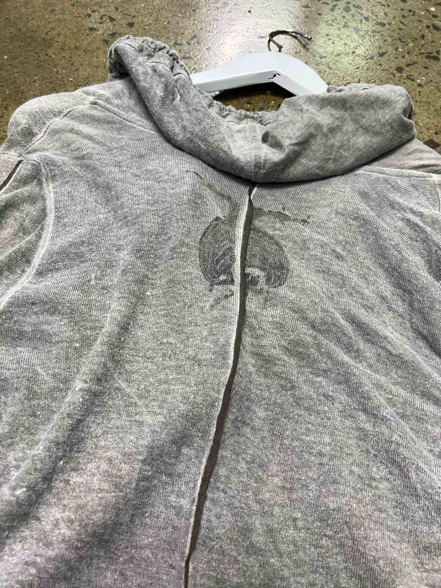 Size XS/S | Fred Sabatier Grey Archive Graphic Cropped Hoodie