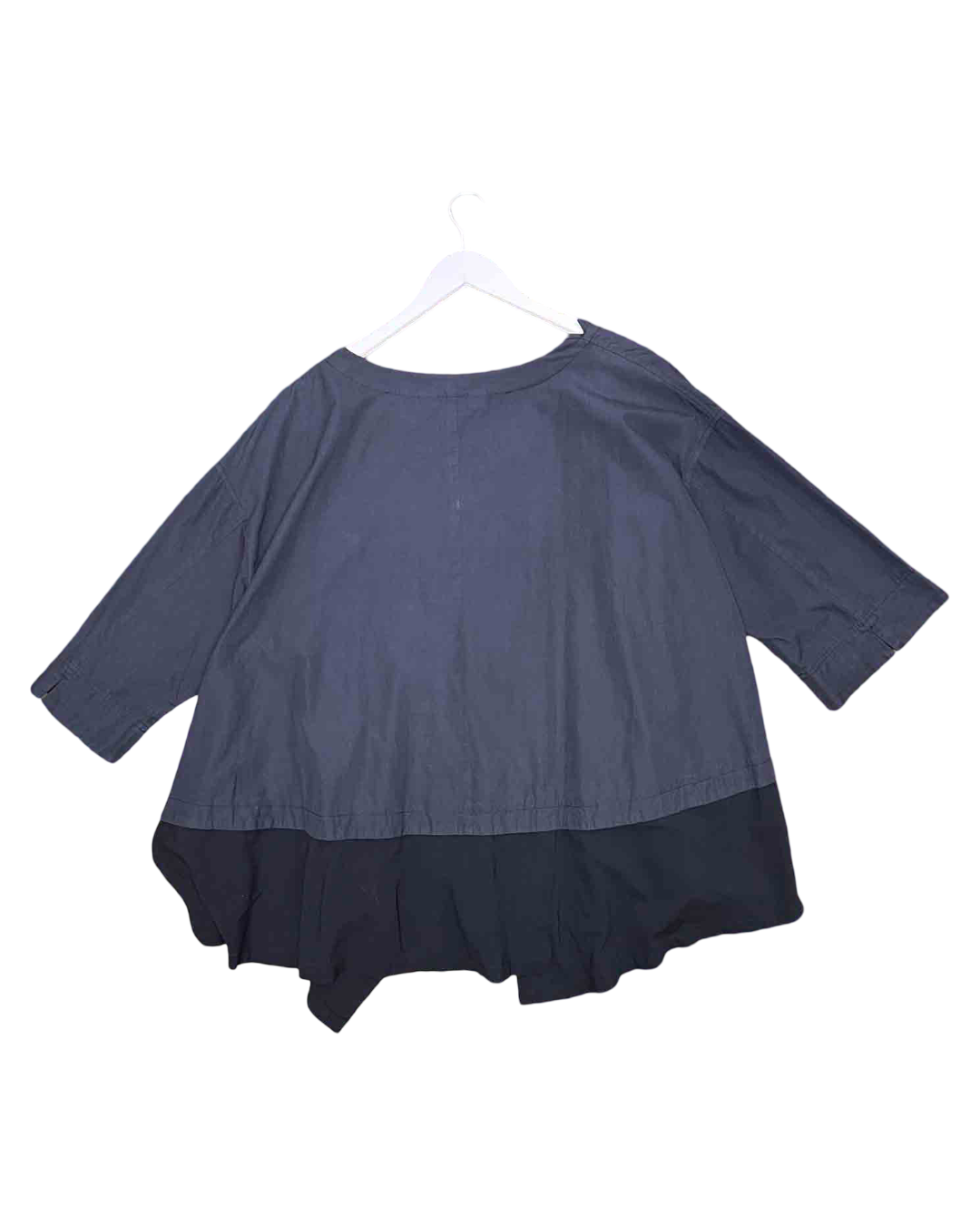 Size L | Moyuru Midnight Cotton Layered Smock Top