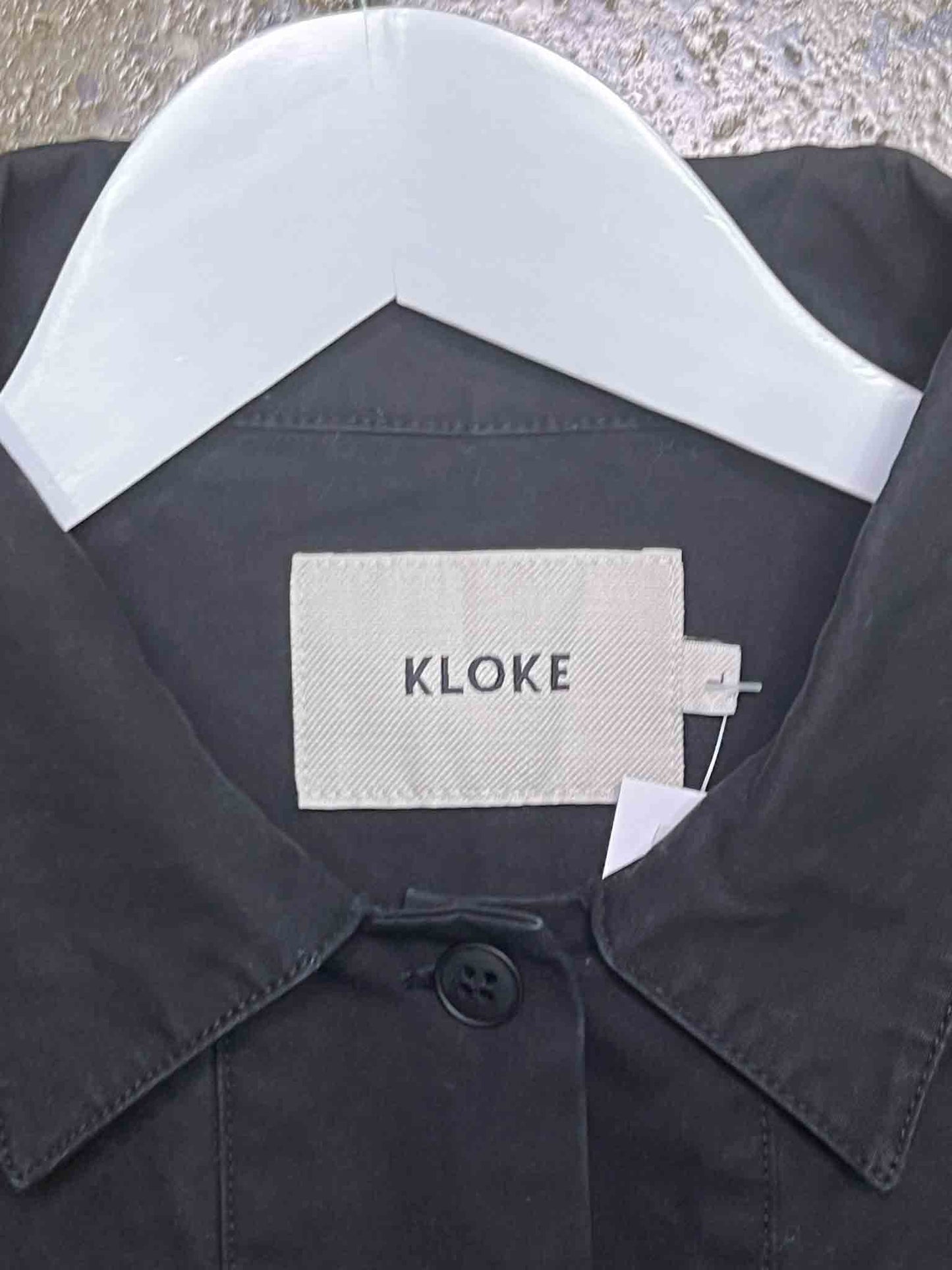 Size L | Kloke Black Cotton Shirt Midi Dress