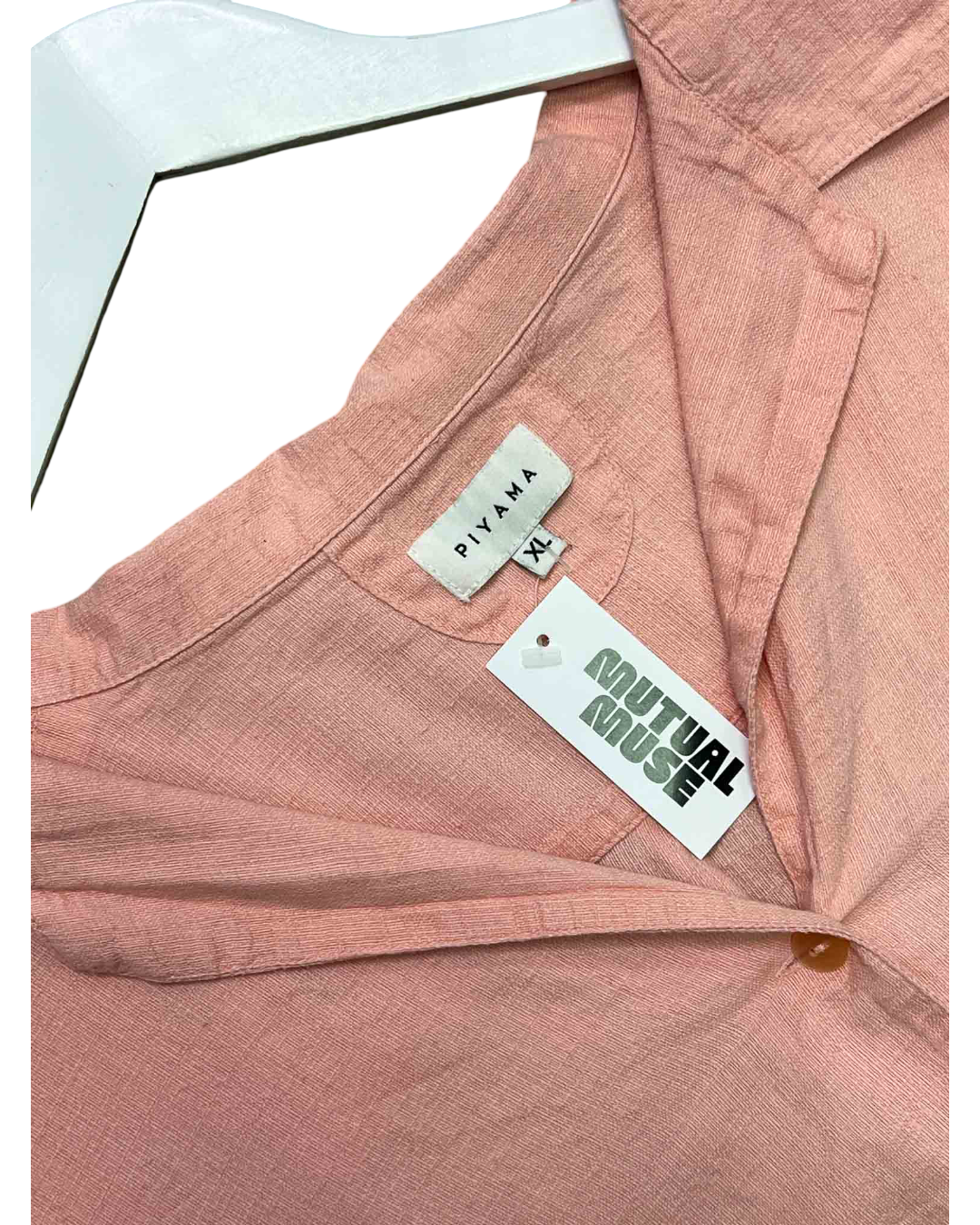 Size XL | Piyama Pink Cotton Blend Boxy Shirt