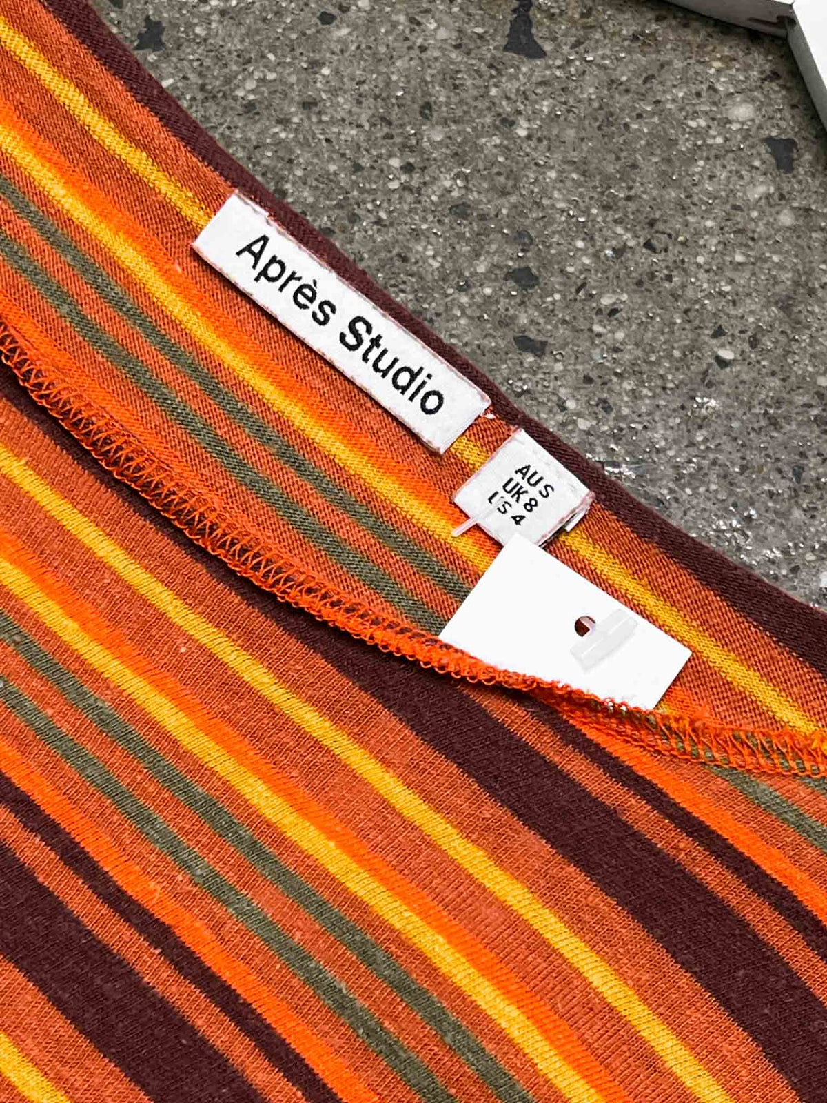 Size 8 | Apres Studio Striped Hemp/Cotton Top
