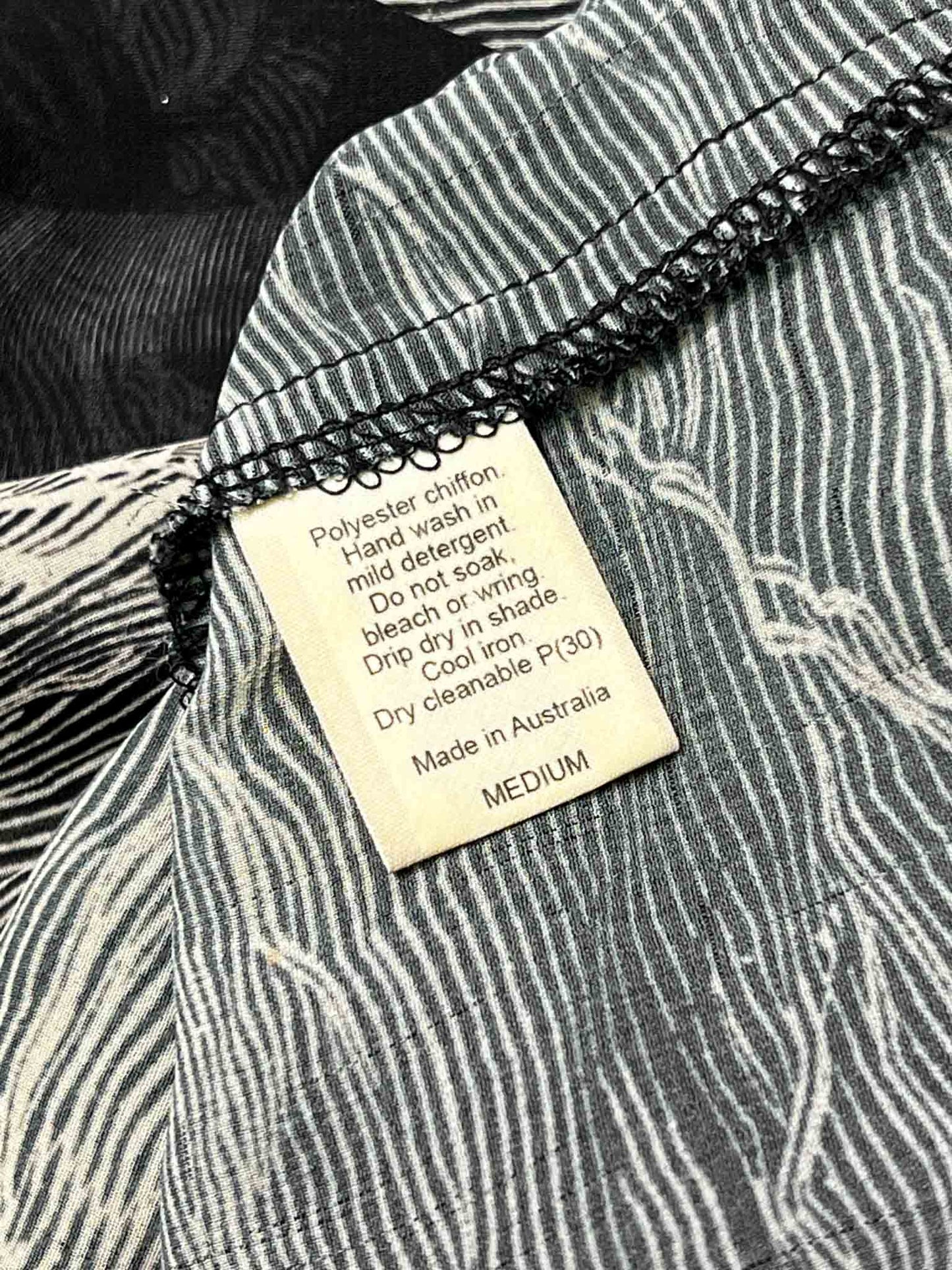 Size M | The Gently Un furling Sneak Sheer Linoprint Top