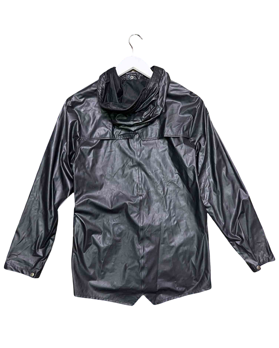 Size XS | Rains Black Hooded Rain Coat