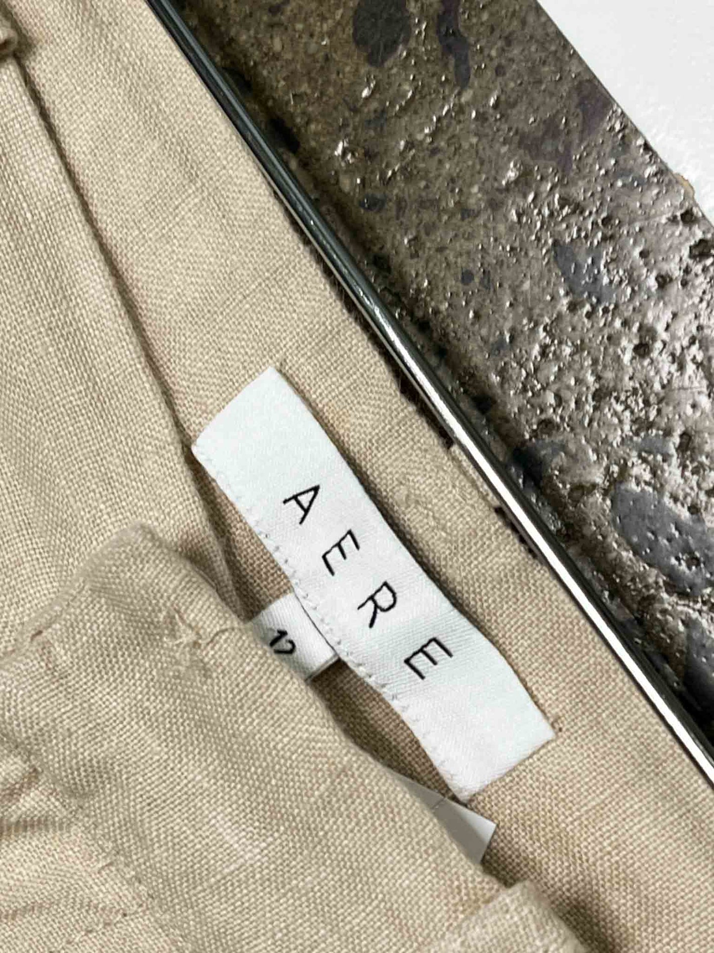 Size 12 | AERE Beige Linen Trousers