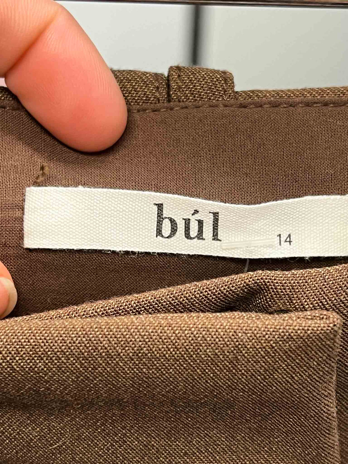 Size 14 | Búl Plaid Straight Leg Brown Pants
