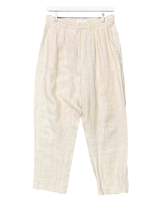 Size 12 | AERE Beige Linen Trousers