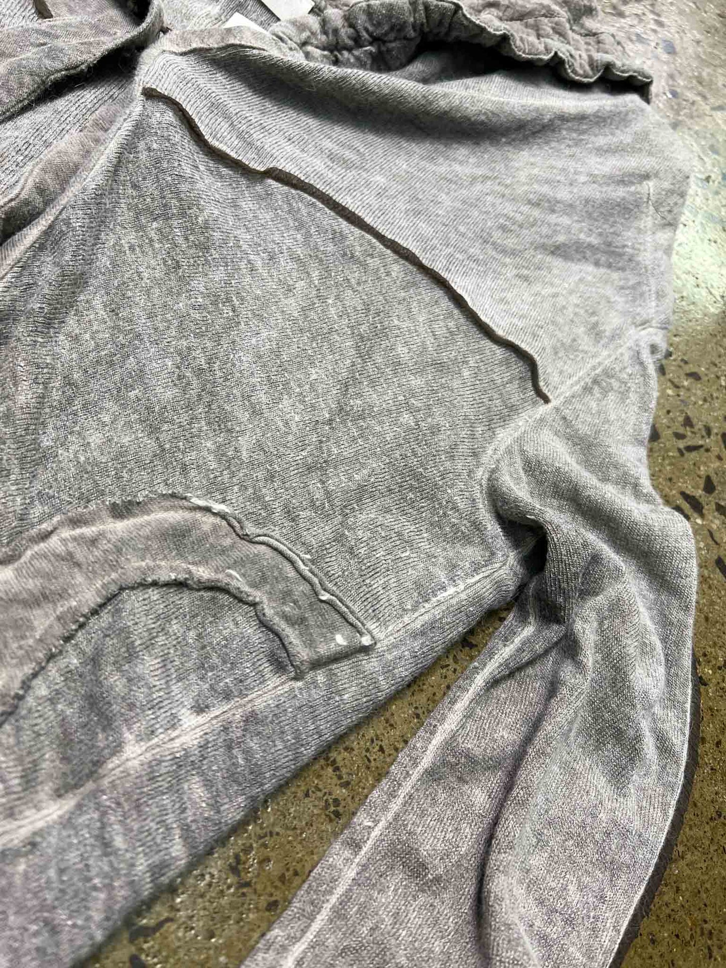 Size XS/S | Fred Sabatier Grey Archive Graphic Cropped Hoodie