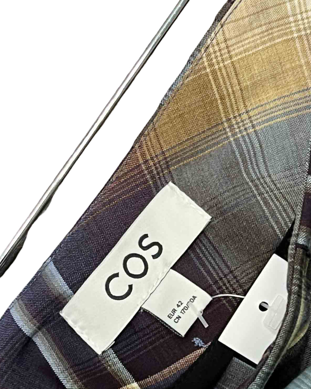Size 42 (XL) |COS Plaid Pleated Skirt
