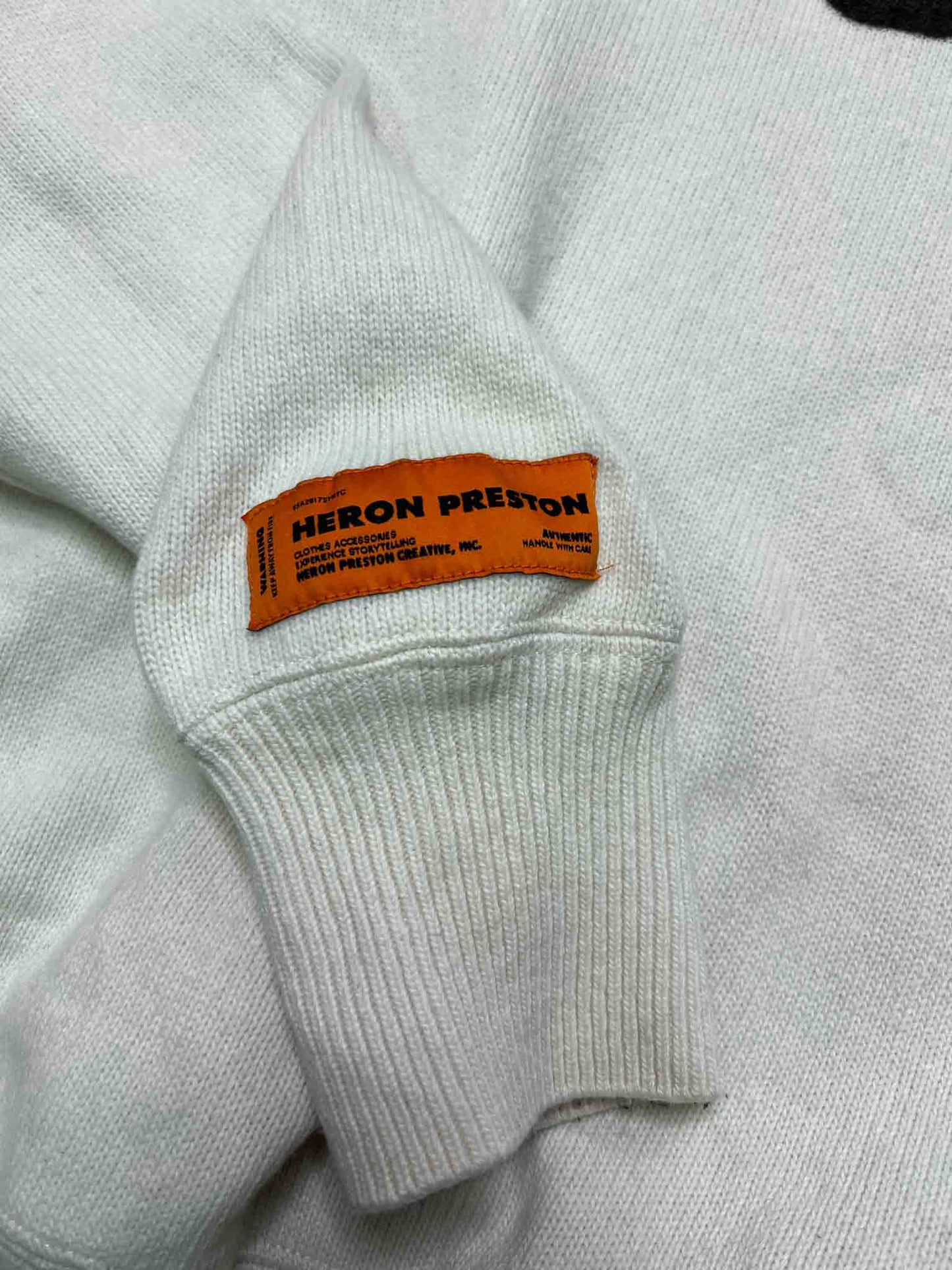 Size L | Heron Preston White Light Knit Jumper