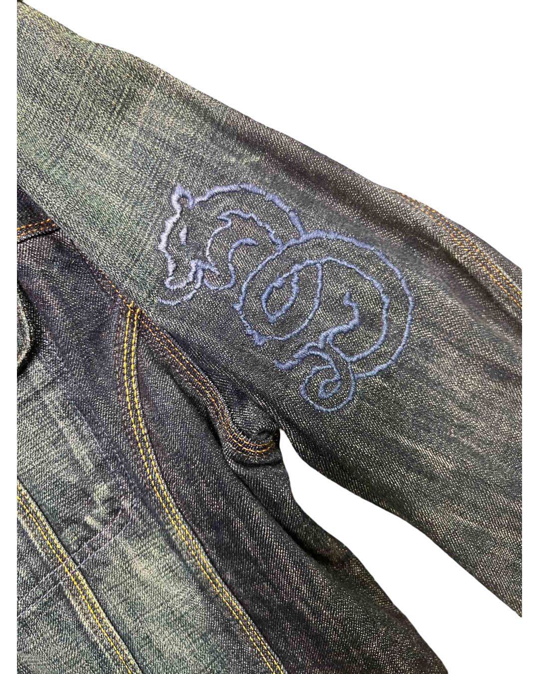 Size L | Diesel Y2K Dragon Stonewashed Denim Jacket
