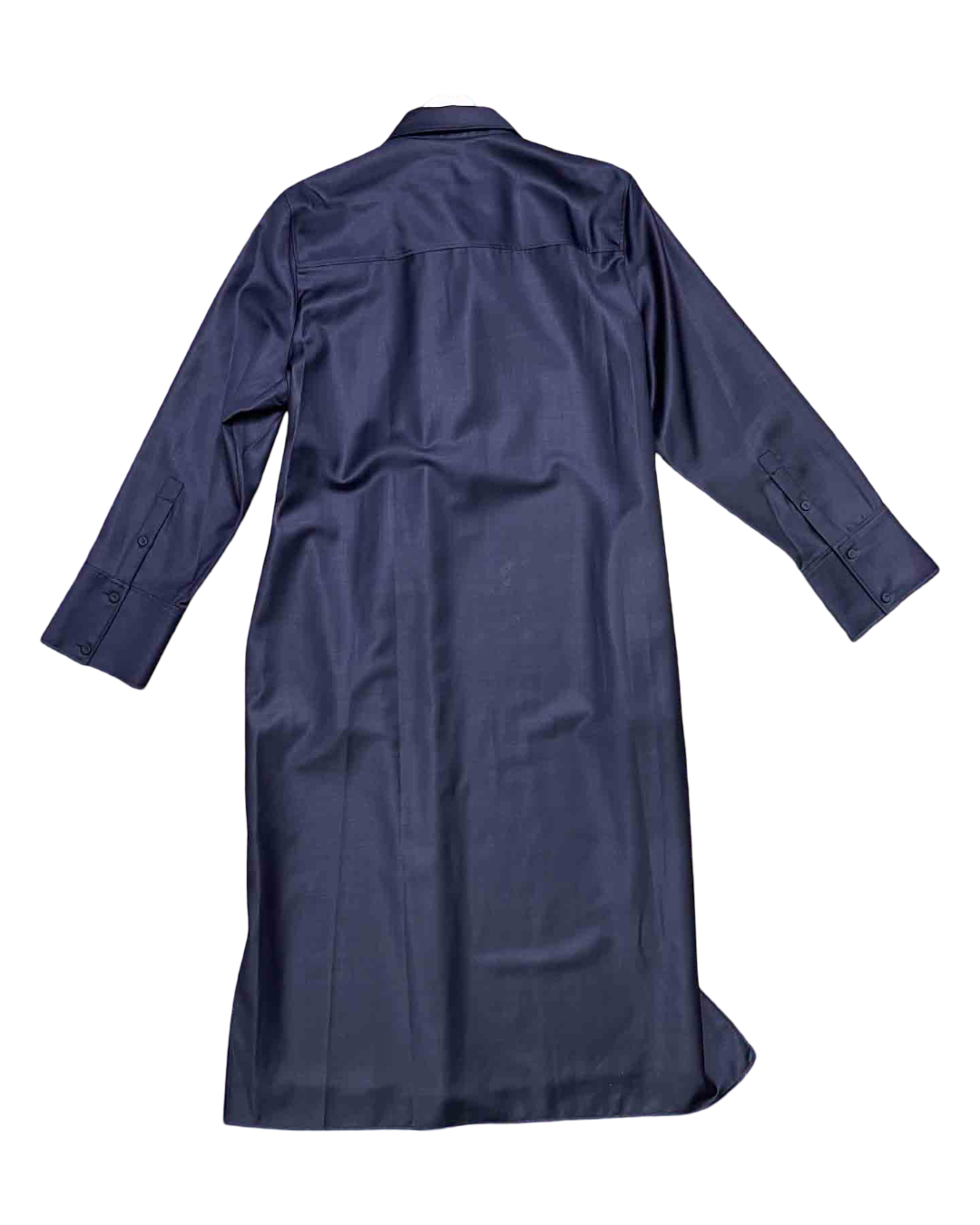 Size XXL | COS Navy Wool Deconstructed Midi Shirt Dress