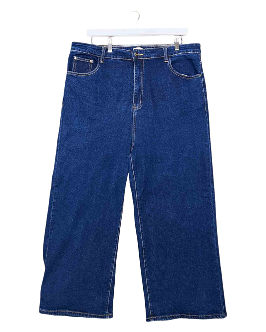 Size 24 (18/ 3XL) | Fayt Label Indigo Wide Leg Jeans
