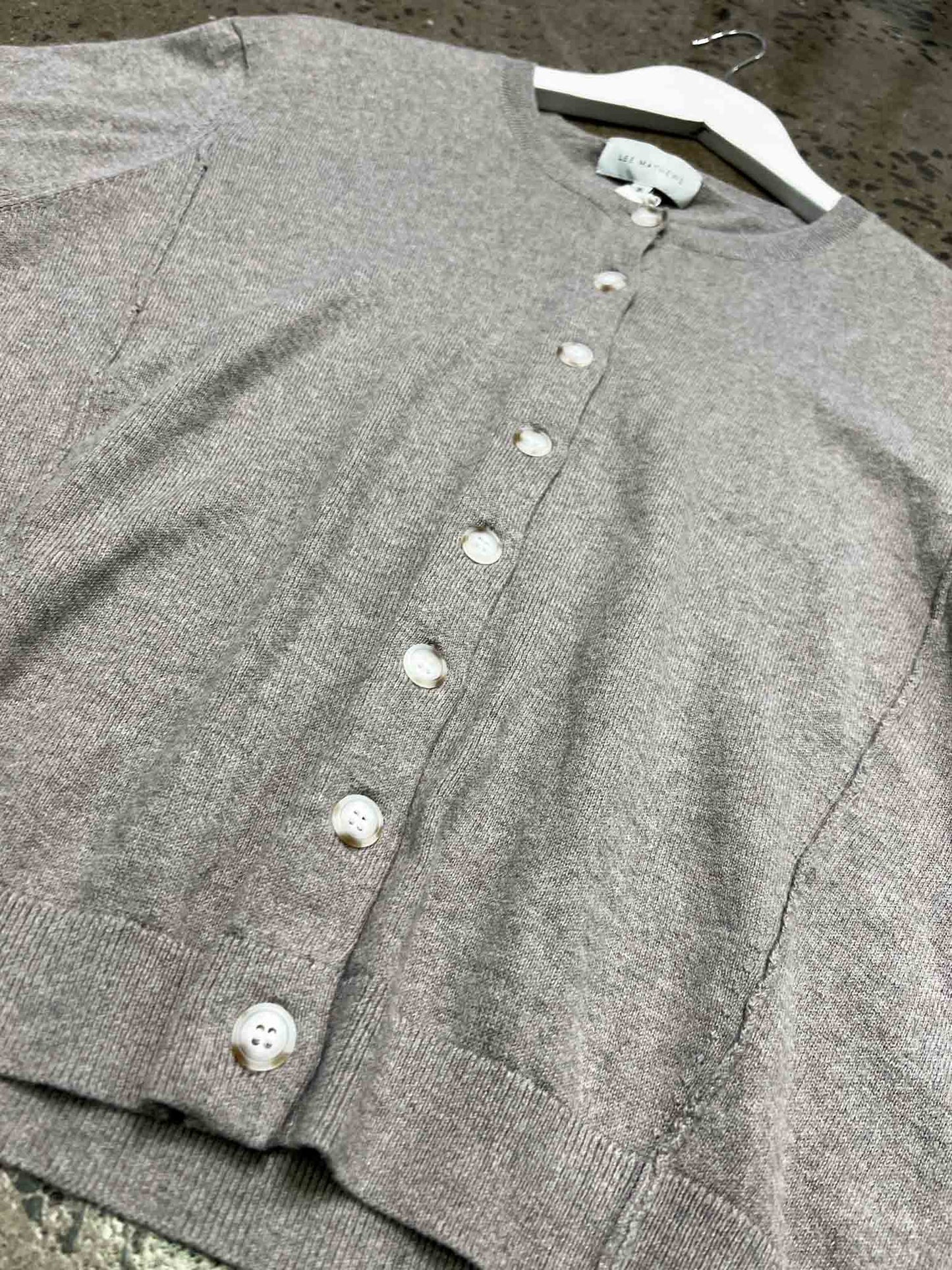 Size XL | Lee Mathews Cotton Cashmere Short Sleeve Cardigan NWT