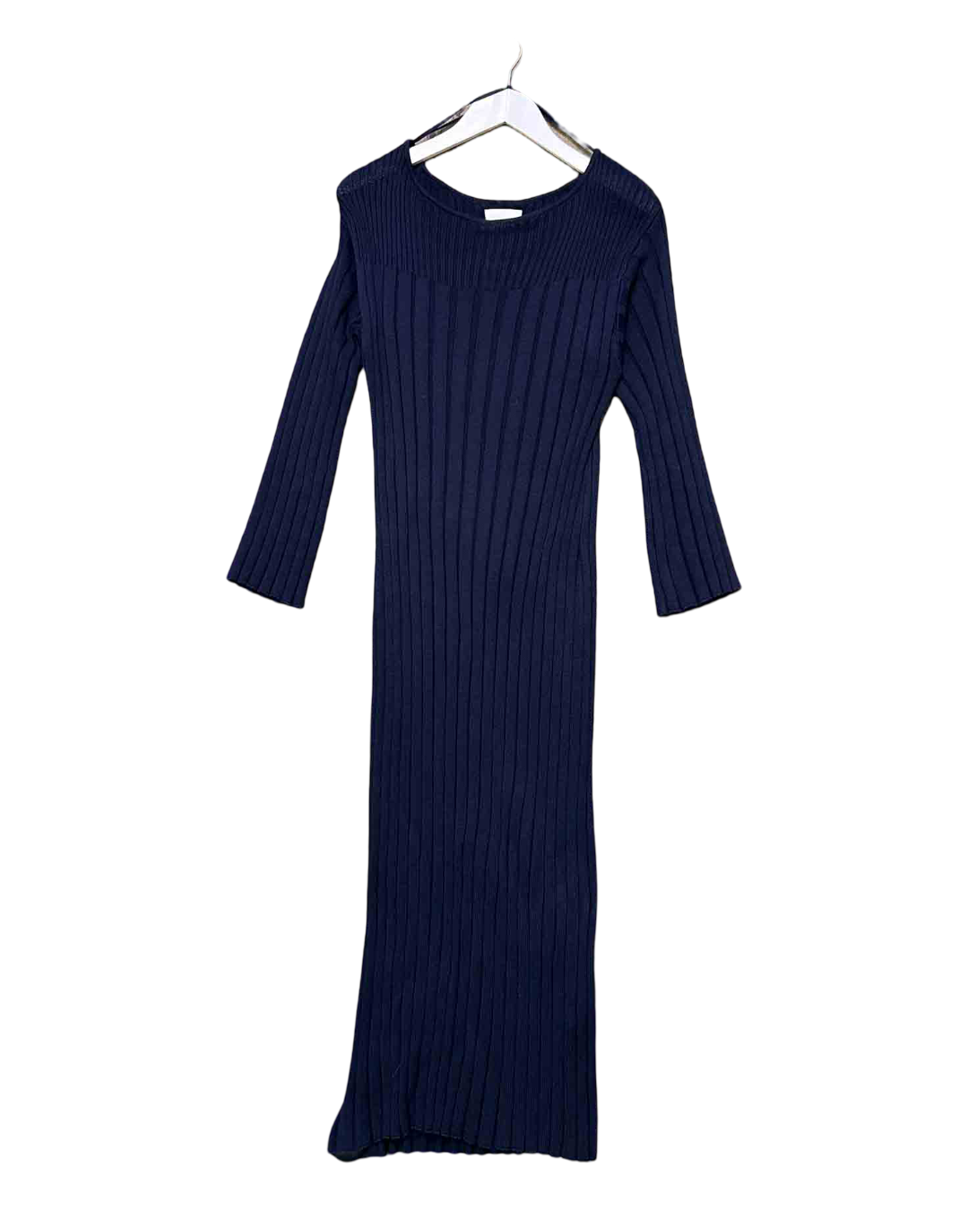 Size M | Kowtow Navy Grace Knit Maxi Dress
