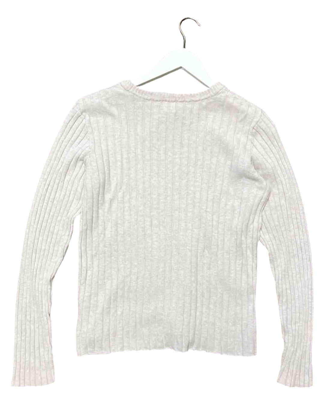 Size L | Kowtow Oatmeal Organic Cotton Ribbed Knit Top