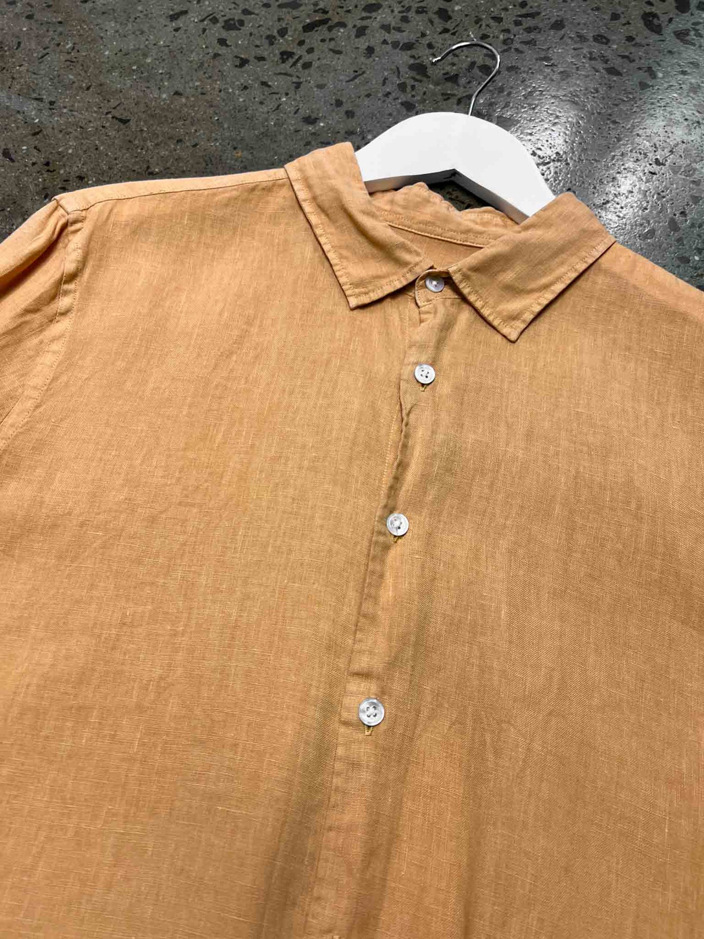 Size S | Assembly Label Orange Linen Shirt