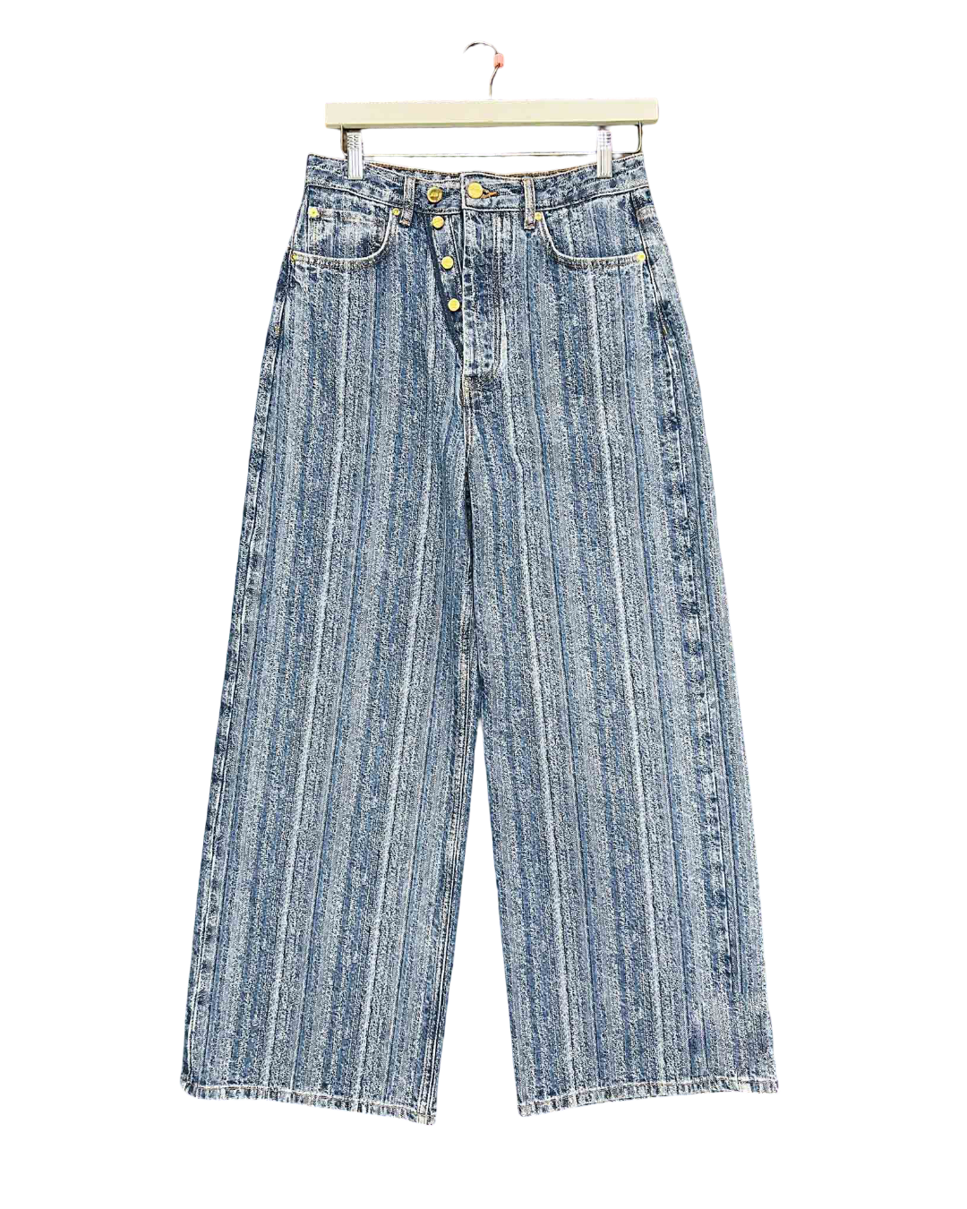 Size 28" | Ganni Striped Baggy Jeans