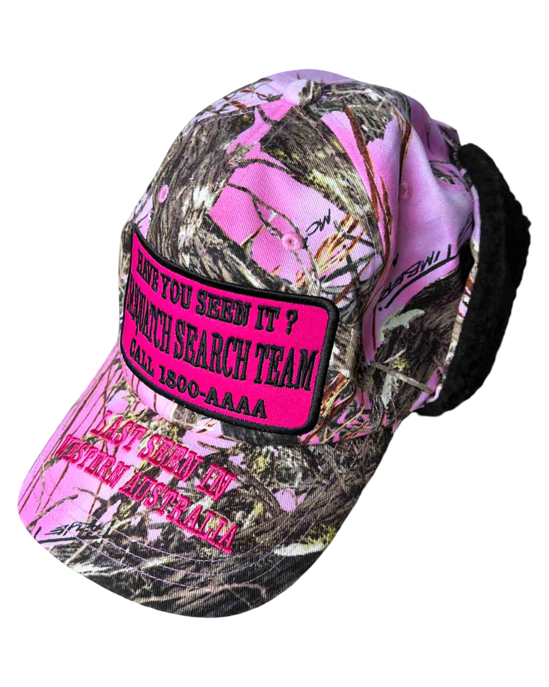 Size OS | All Angels Are Aliens Pink Camo Deerstalker Cap