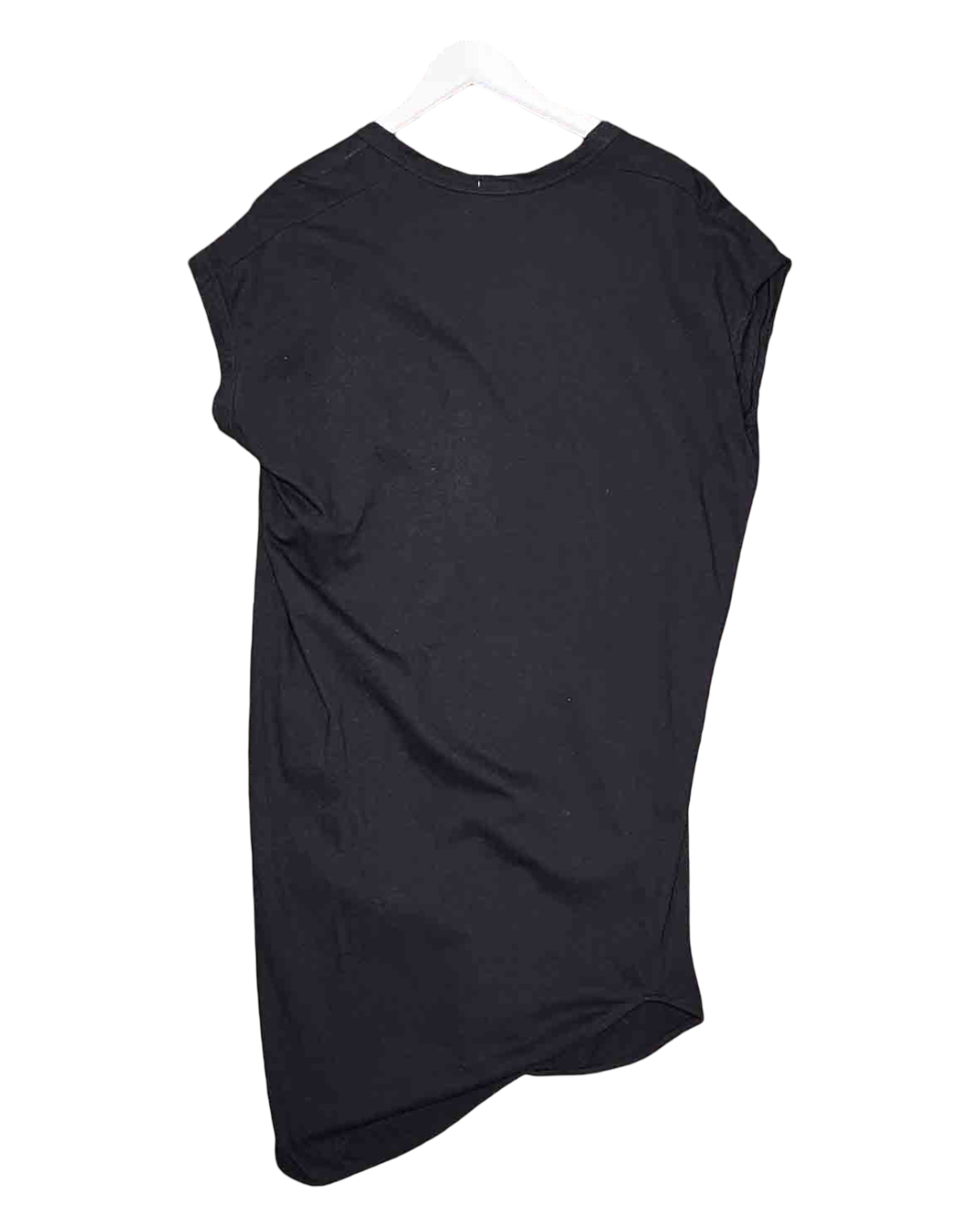 Size M | Bassike Black Organic Cotton Midi T-Shirt Dress