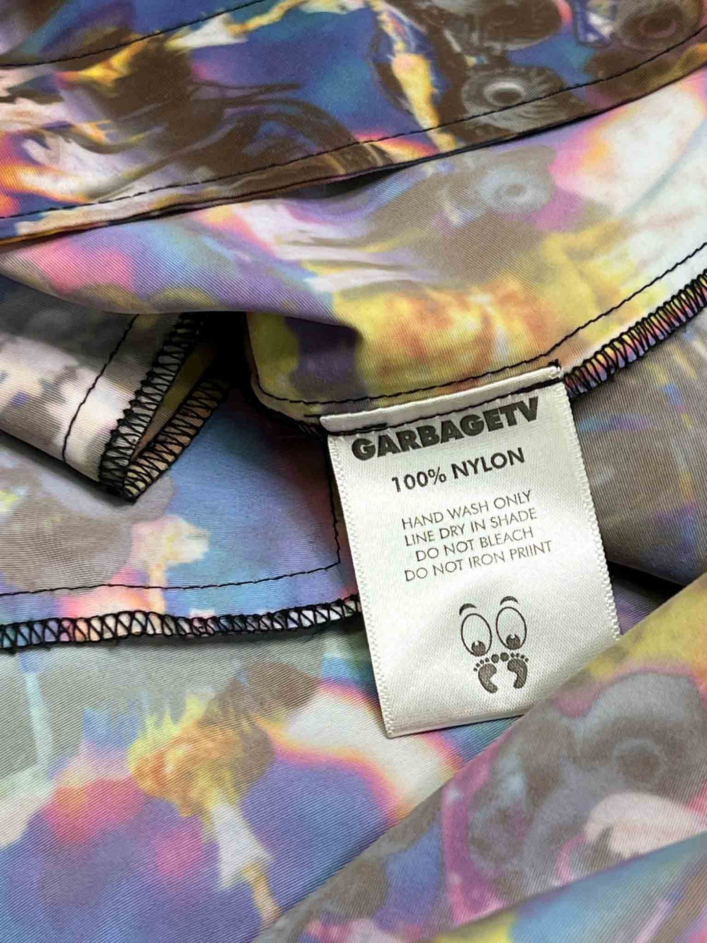 Size XL | Garbage TV Smash It Monster Print Anorak Coat