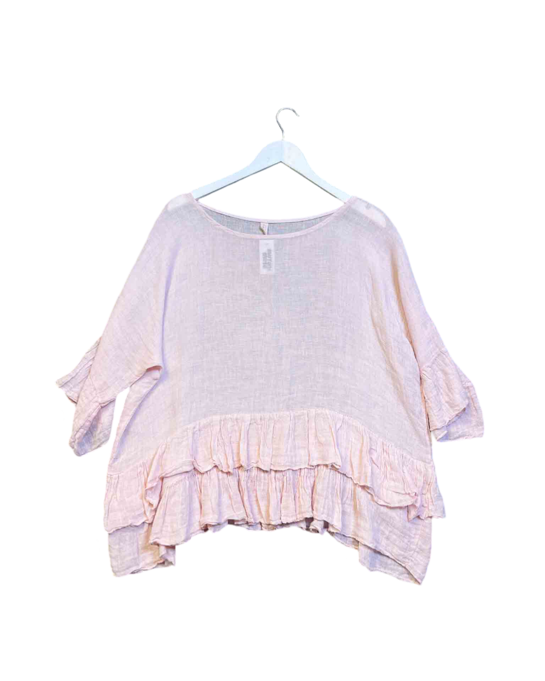 Size L | Dimoda Smock Linen Top